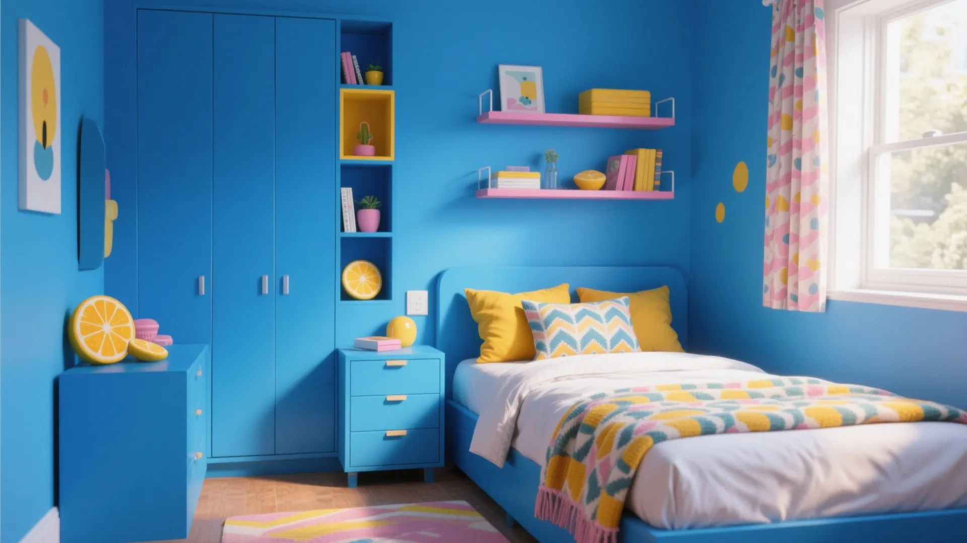 Idea 5: Playful Cornflower with Pops of Color