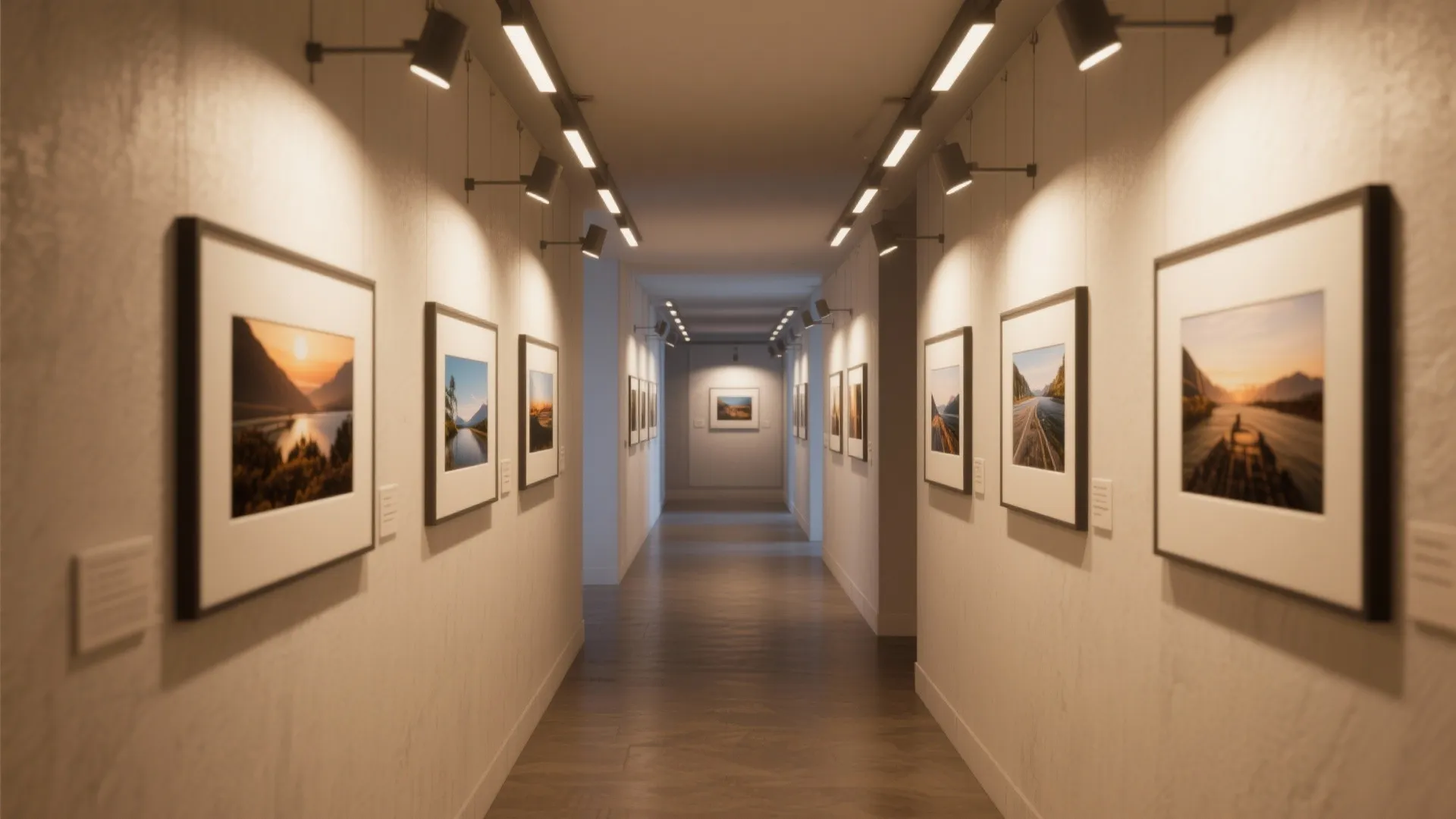 2. Create an art gallery in a narrow corridor