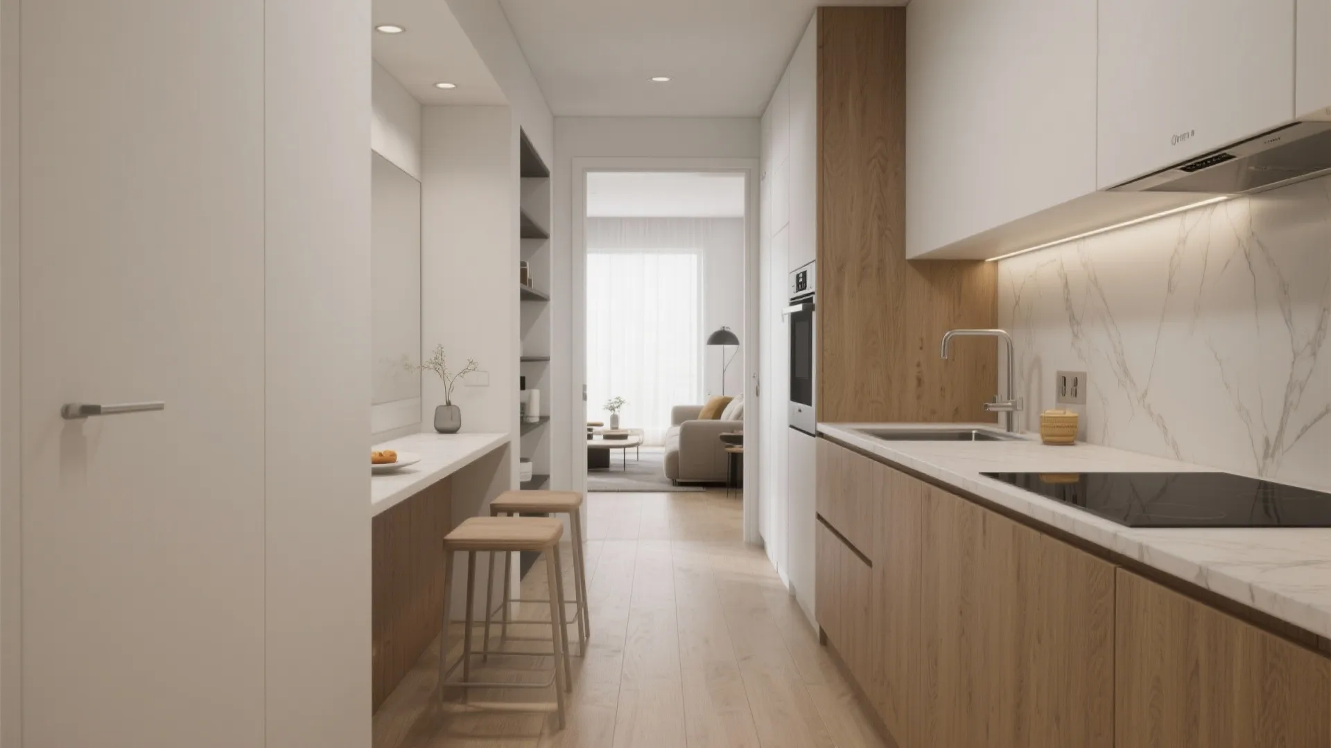 3. Corridor Kitchen with Breakfast Bar