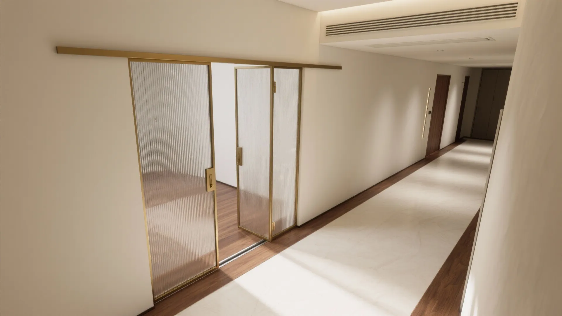 Idea 3: Single Pocket or Sliding Door with Reeded Insert