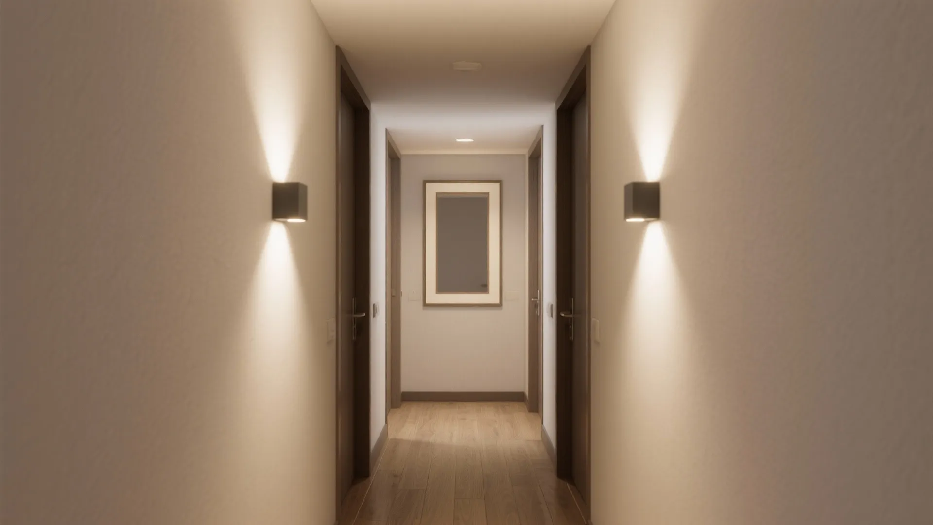 Vertical wash for narrow corridors