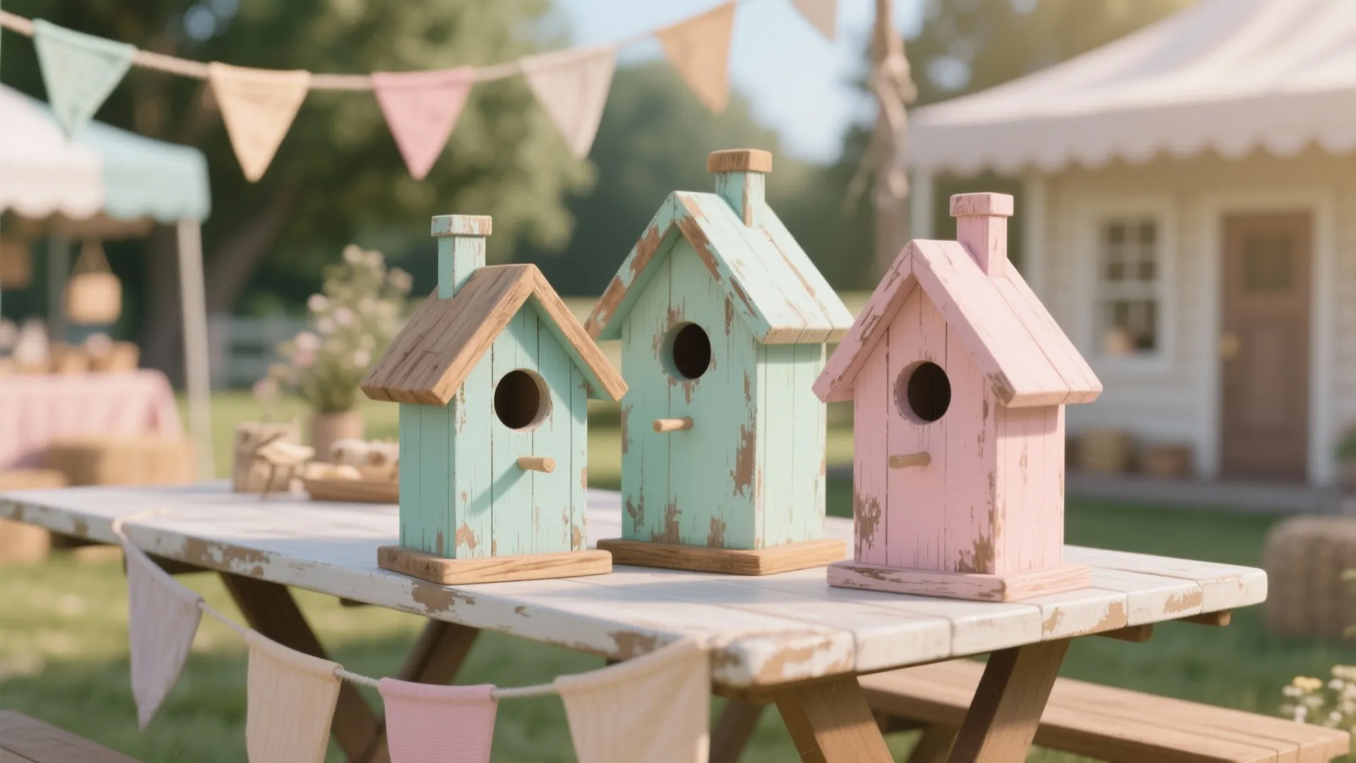 1. Cottage Charm: Soft Pastels and Distressed Trim