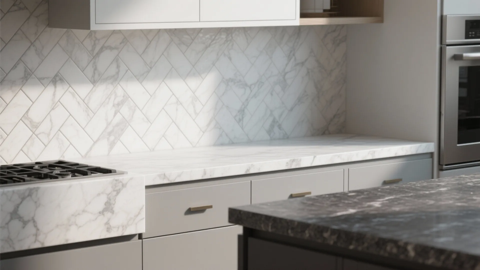 3. Play with countertop and backsplash contrasts