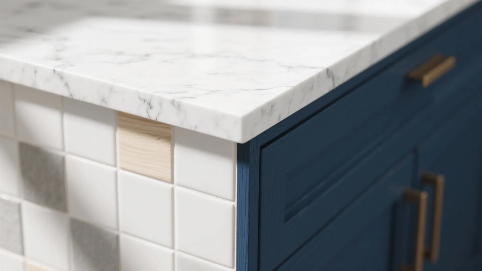 1. Contrast with crisp white counters