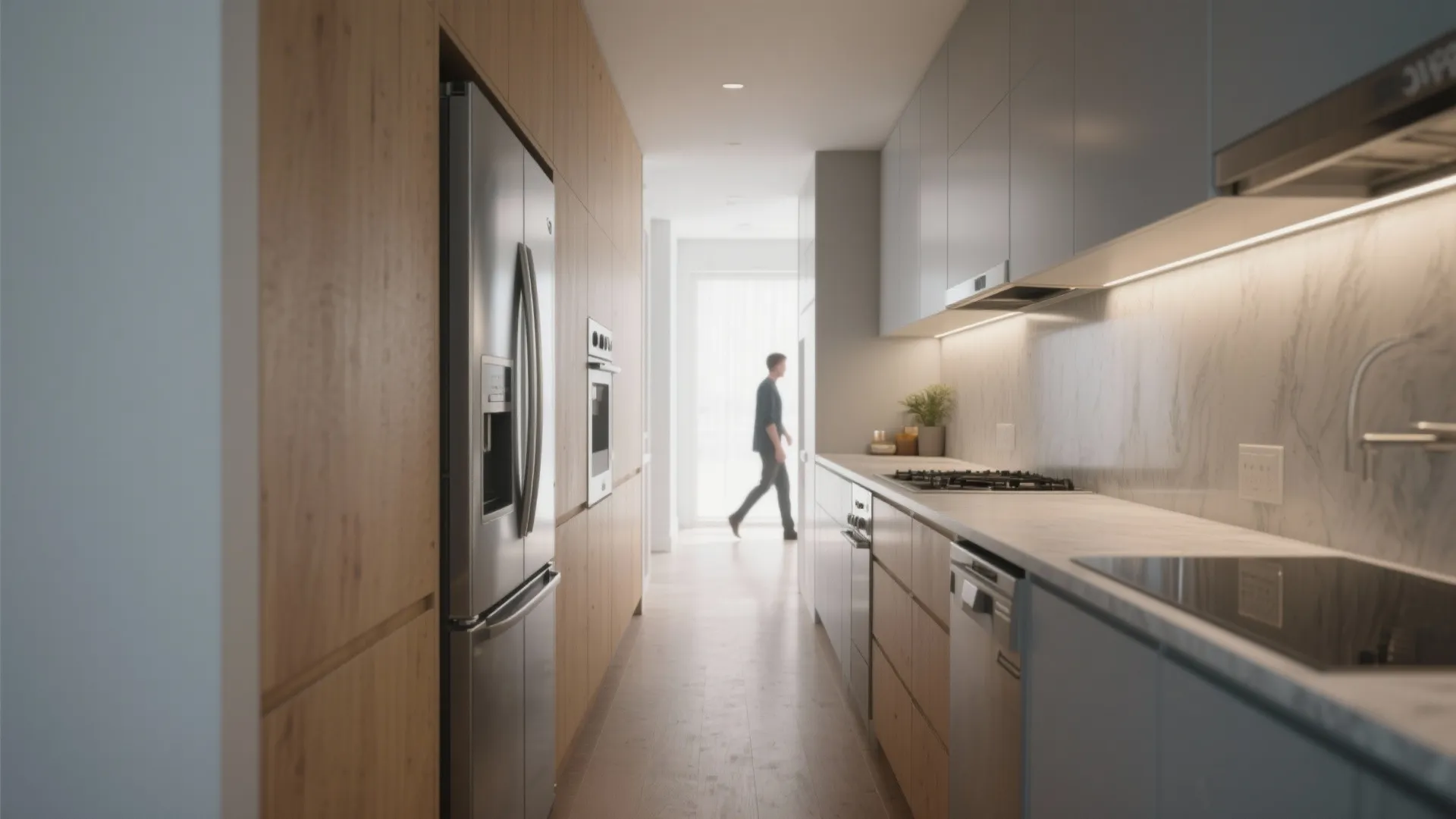 4. Counter-depth fridge for slim aisles