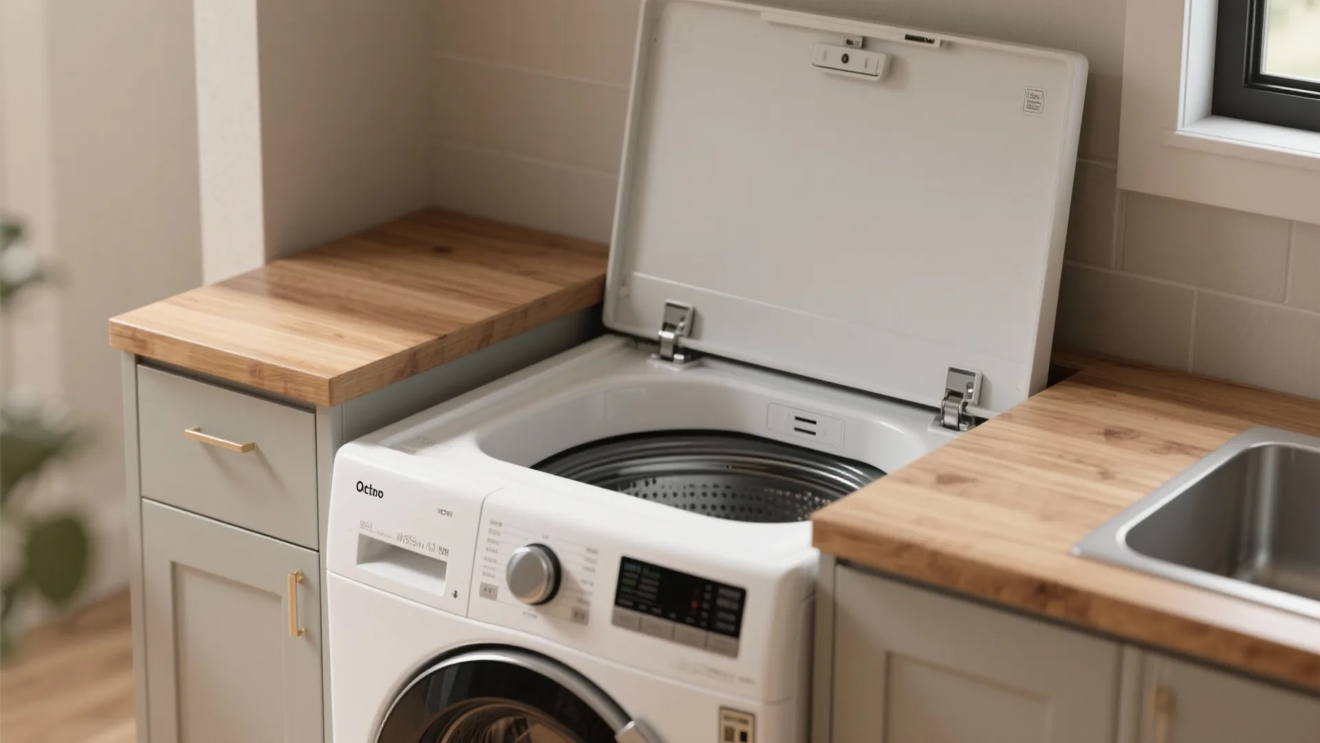 1. Counter-over with a hinged access panel