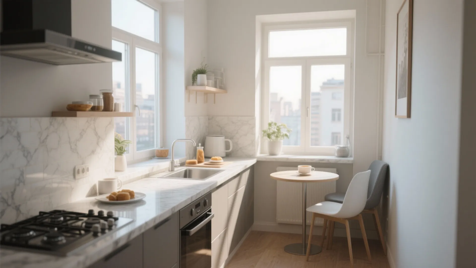 3. Extend Countertops into Windowsills