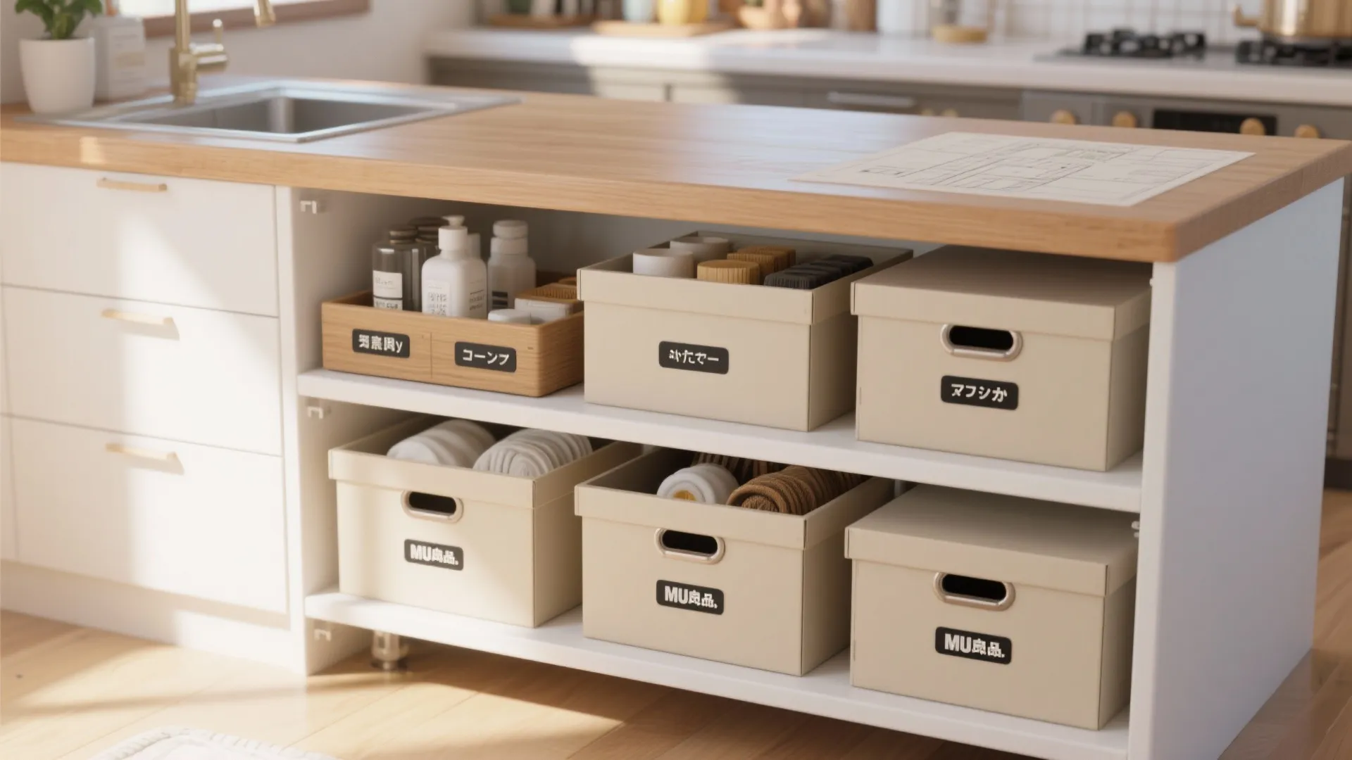 Tips 5: 片付けは“すぐ戻せる”が正義｜カウンター下の3区分（収納技巧・大阪・京都）