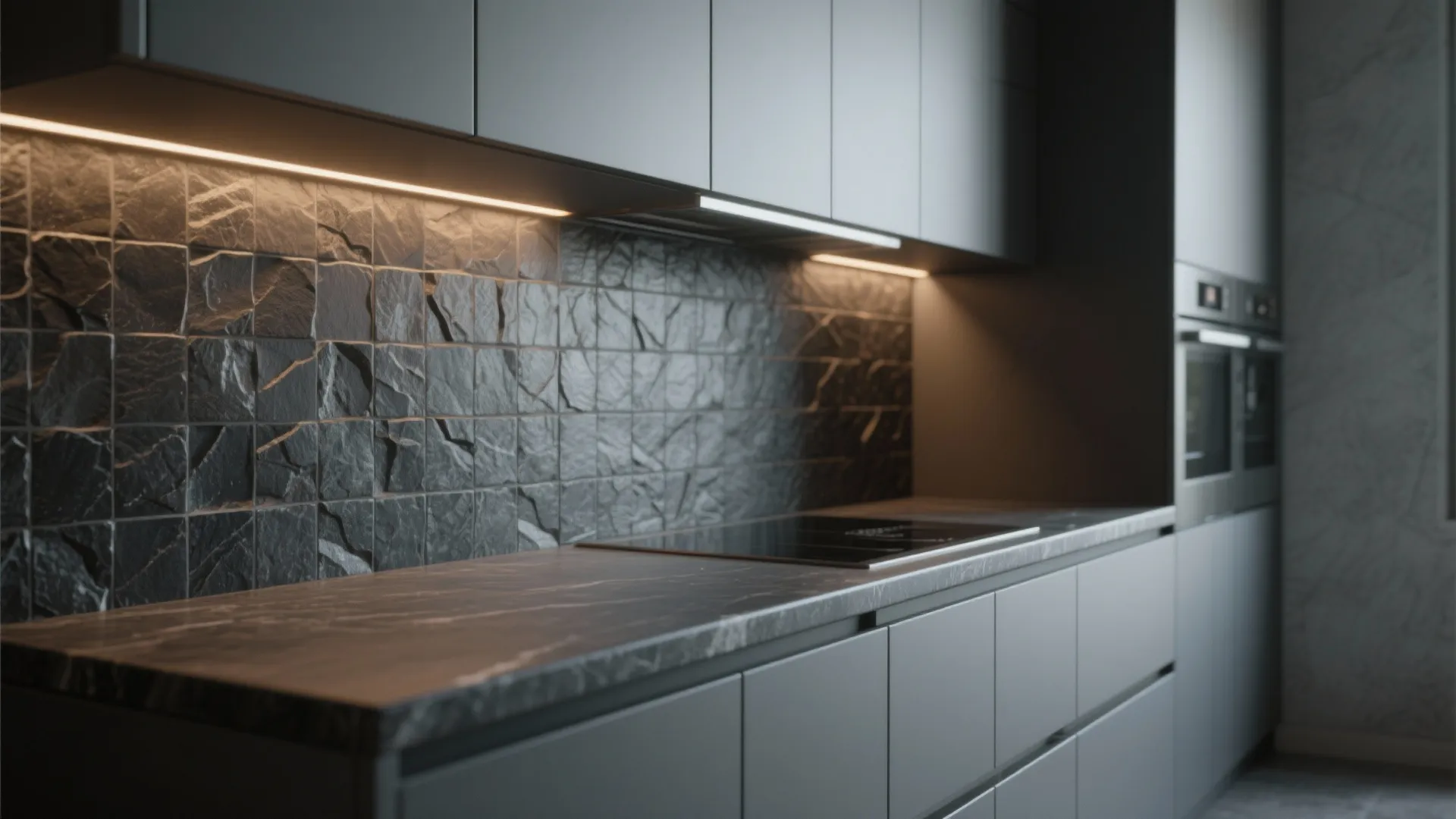 4. Anchor the Space with Countertops and Backsplashes