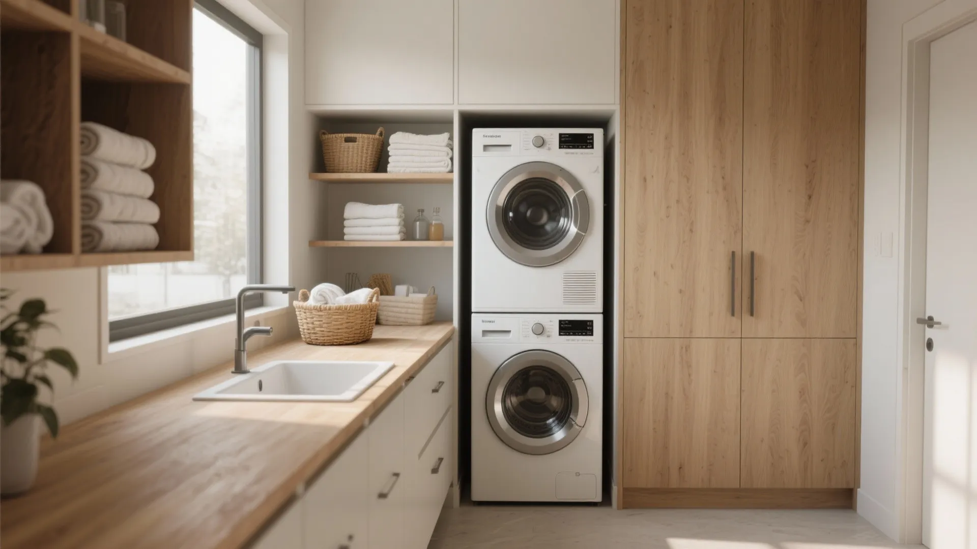 3. Use a countertop and multi-use cabinetry