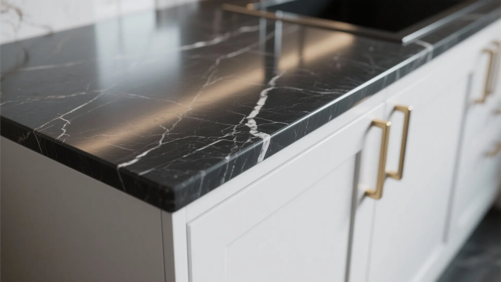 1. Contrast with a bold countertop
