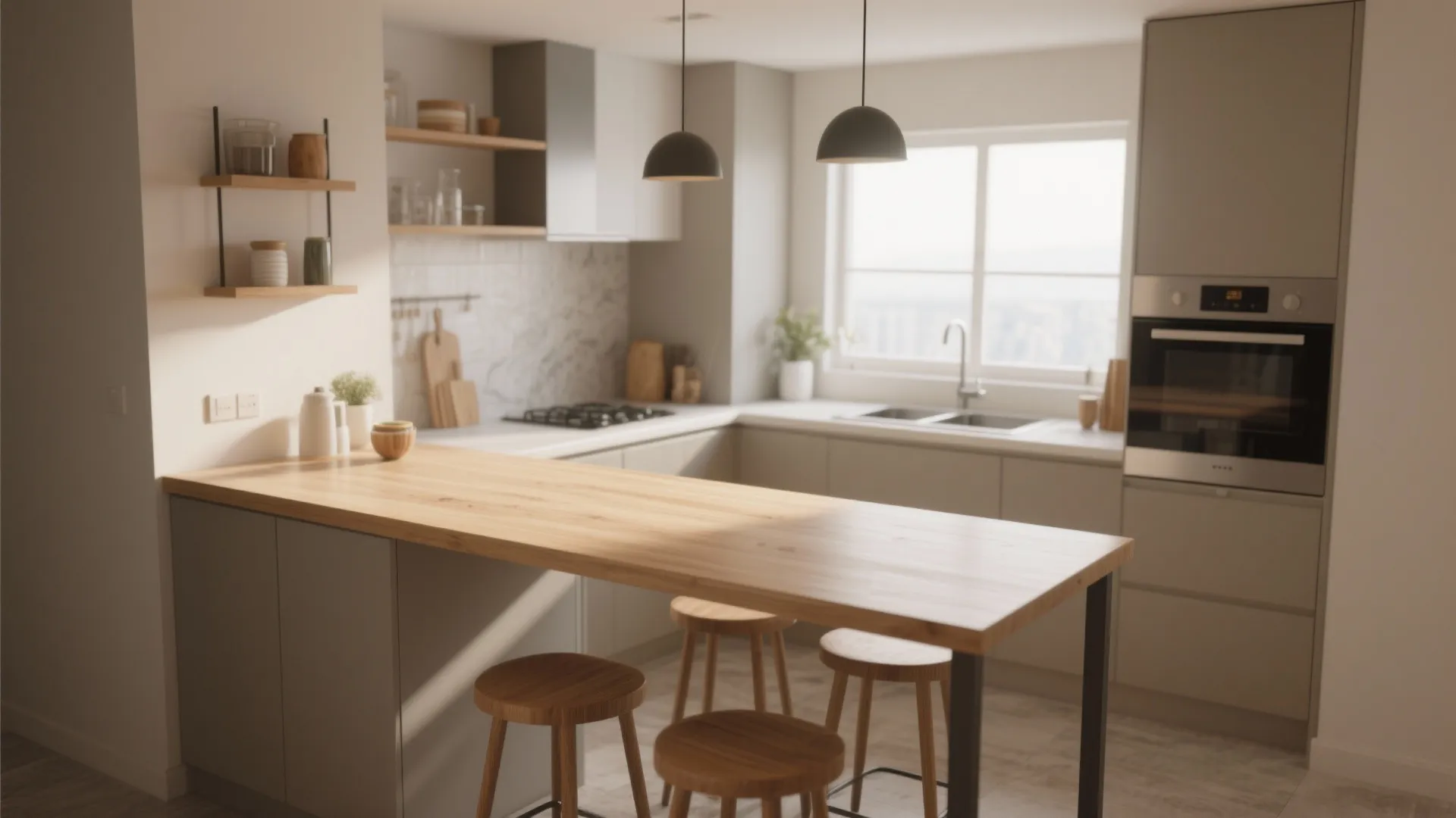 1. Extend Your Countertop into a Dining Table