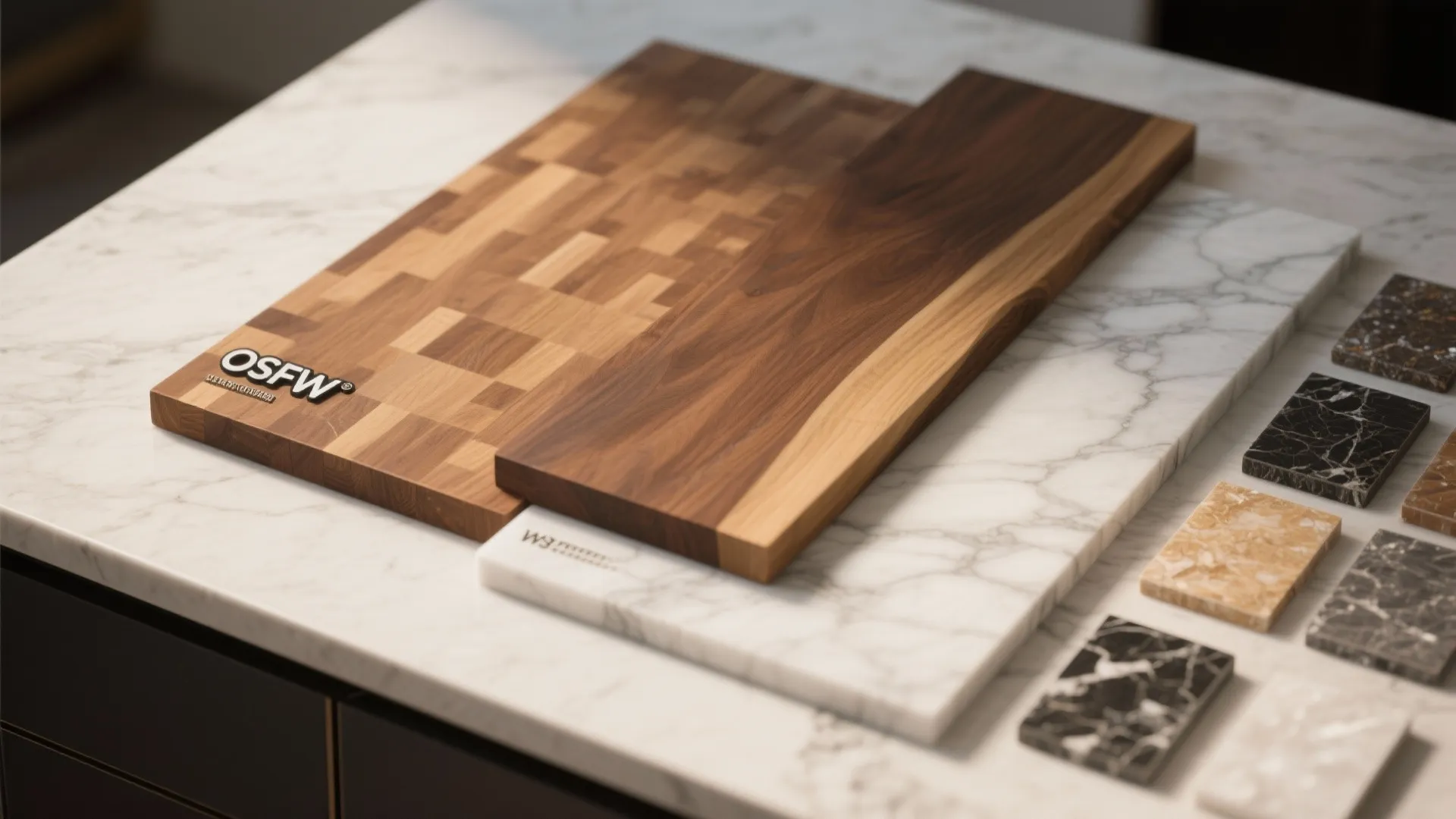 7. Contrasting Countertop Materials
