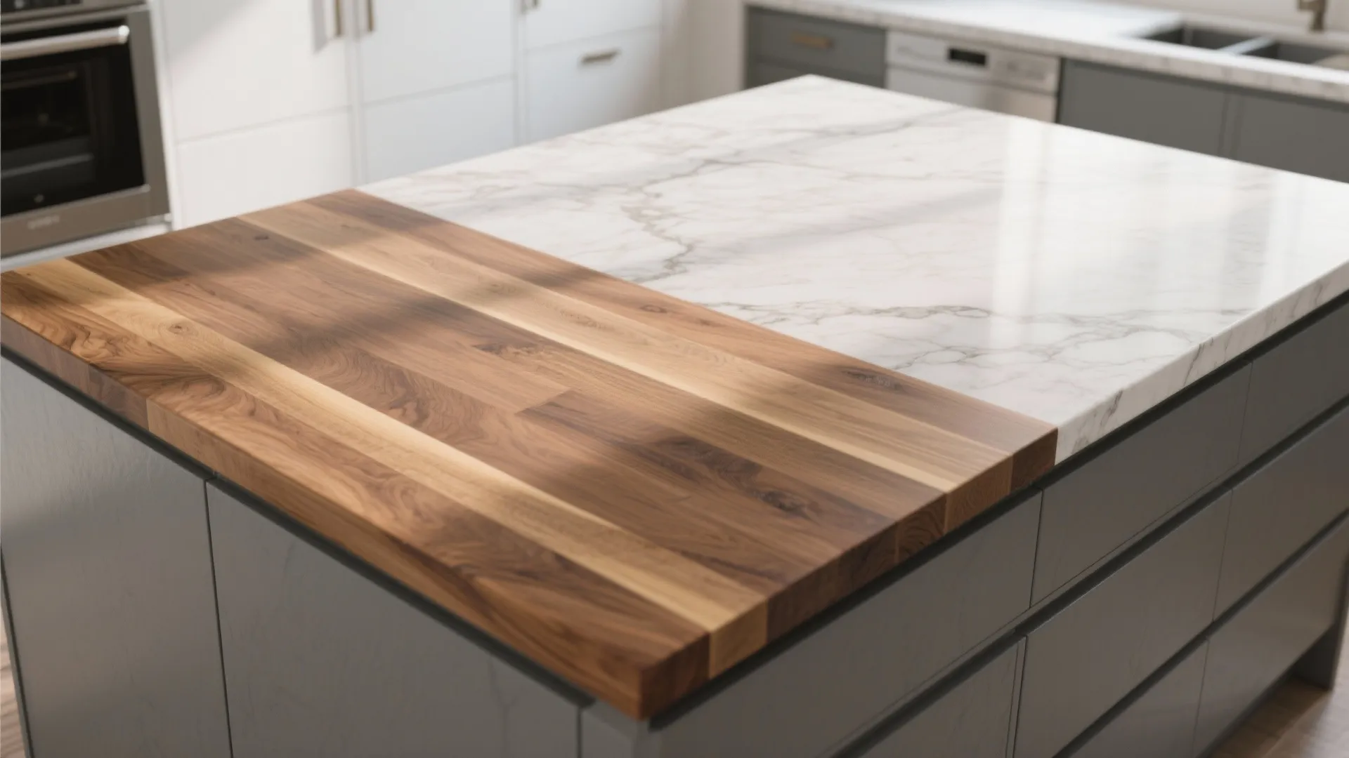 2. Add a wood or stone countertop to layer texture