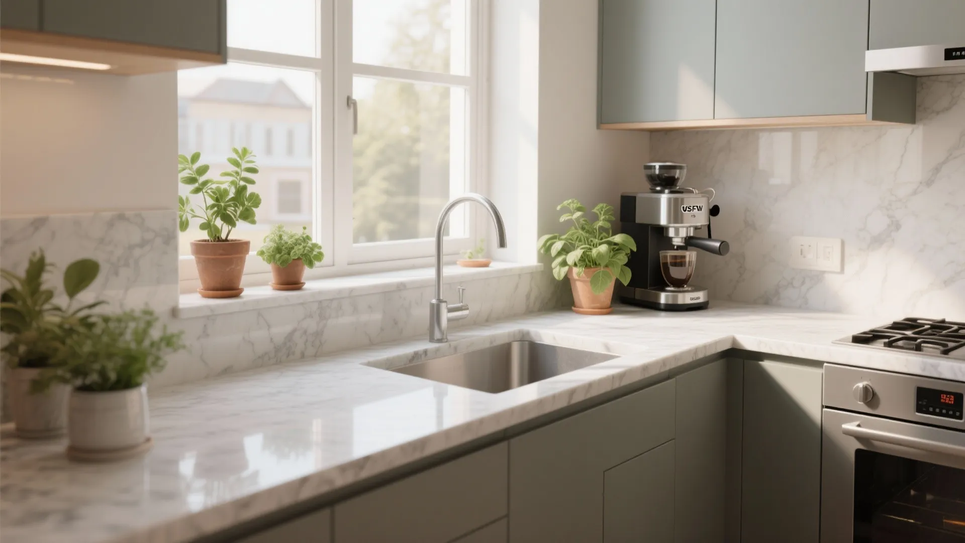 8. Extend Countertops Into a Windowsill