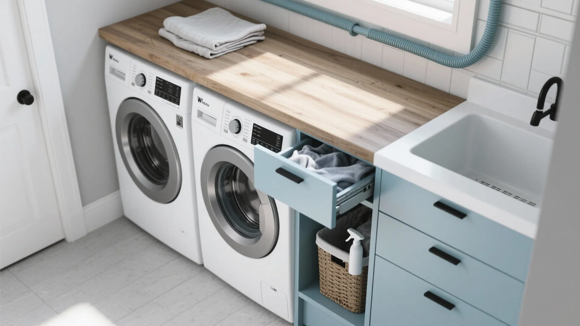 Idea 2: Add a countertop and sort-as-you-go zones