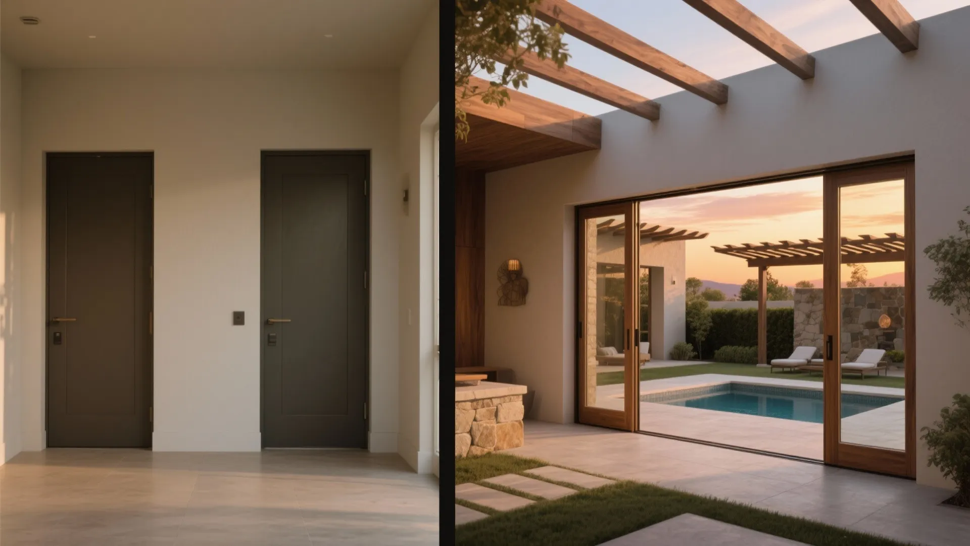 Indoor–outdoor pavilions and courtyards