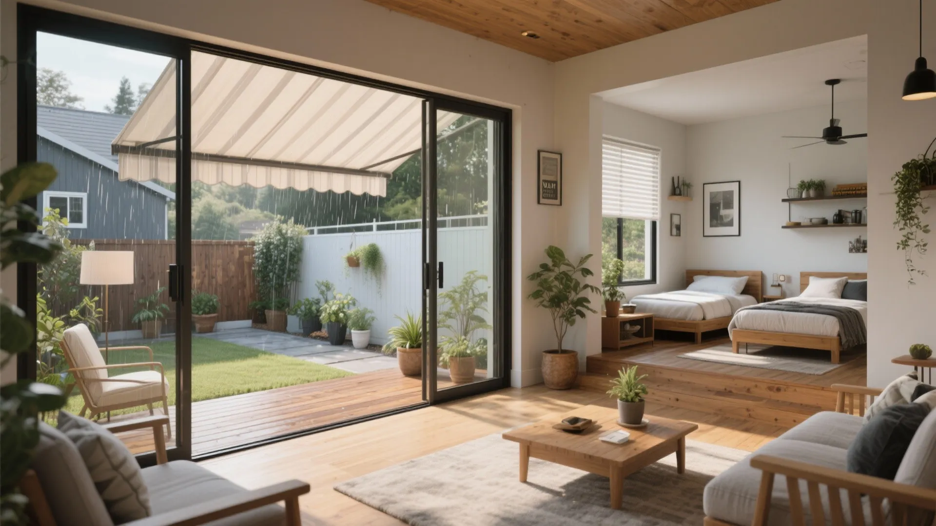 Courtyard-Centered Plan with Indoor-Outdoor Flow