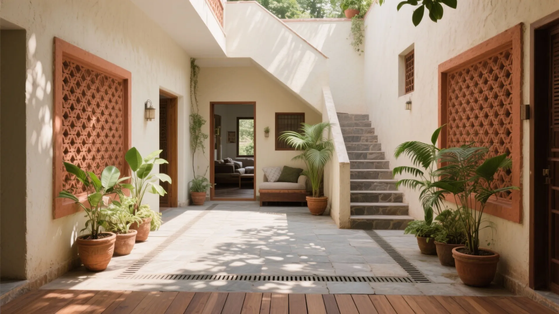 Courtyard Living and Jaali Screens