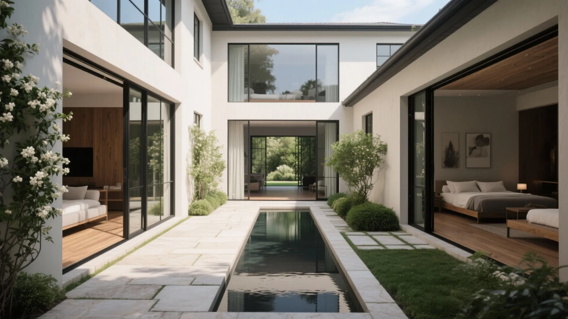 Courtyard-Centric Layouts for Light and Privacy