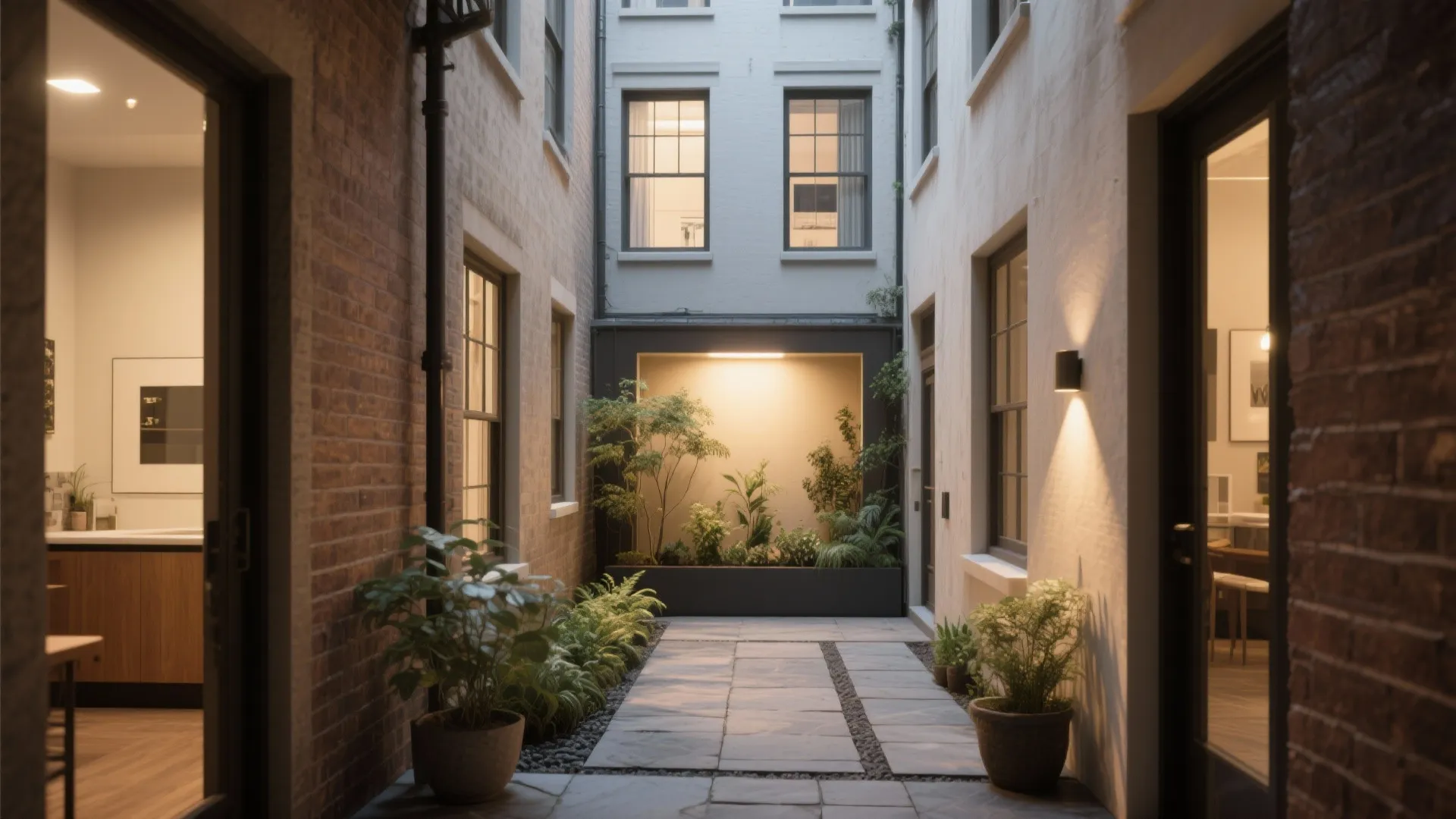 4. Courtyard-centric layout for light and privacy