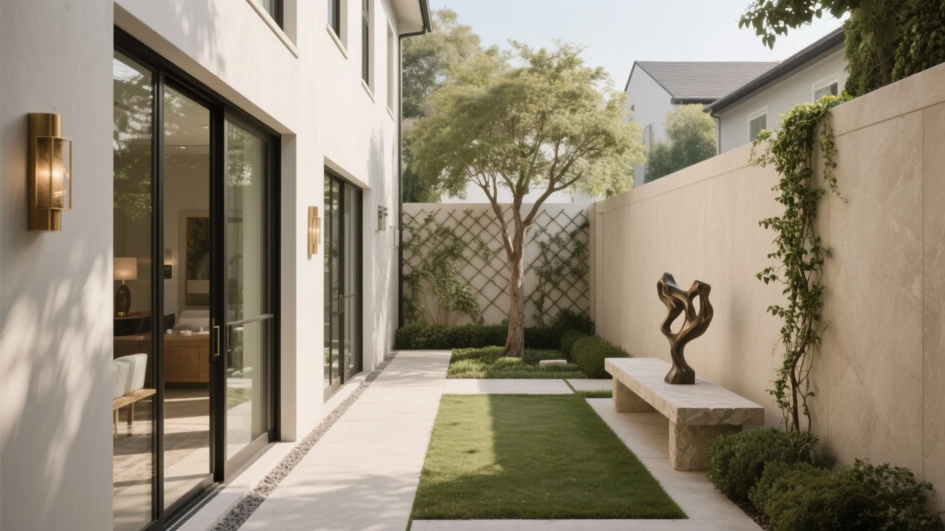 Seamless Indoor–Outdoor Transitions via Courtyards