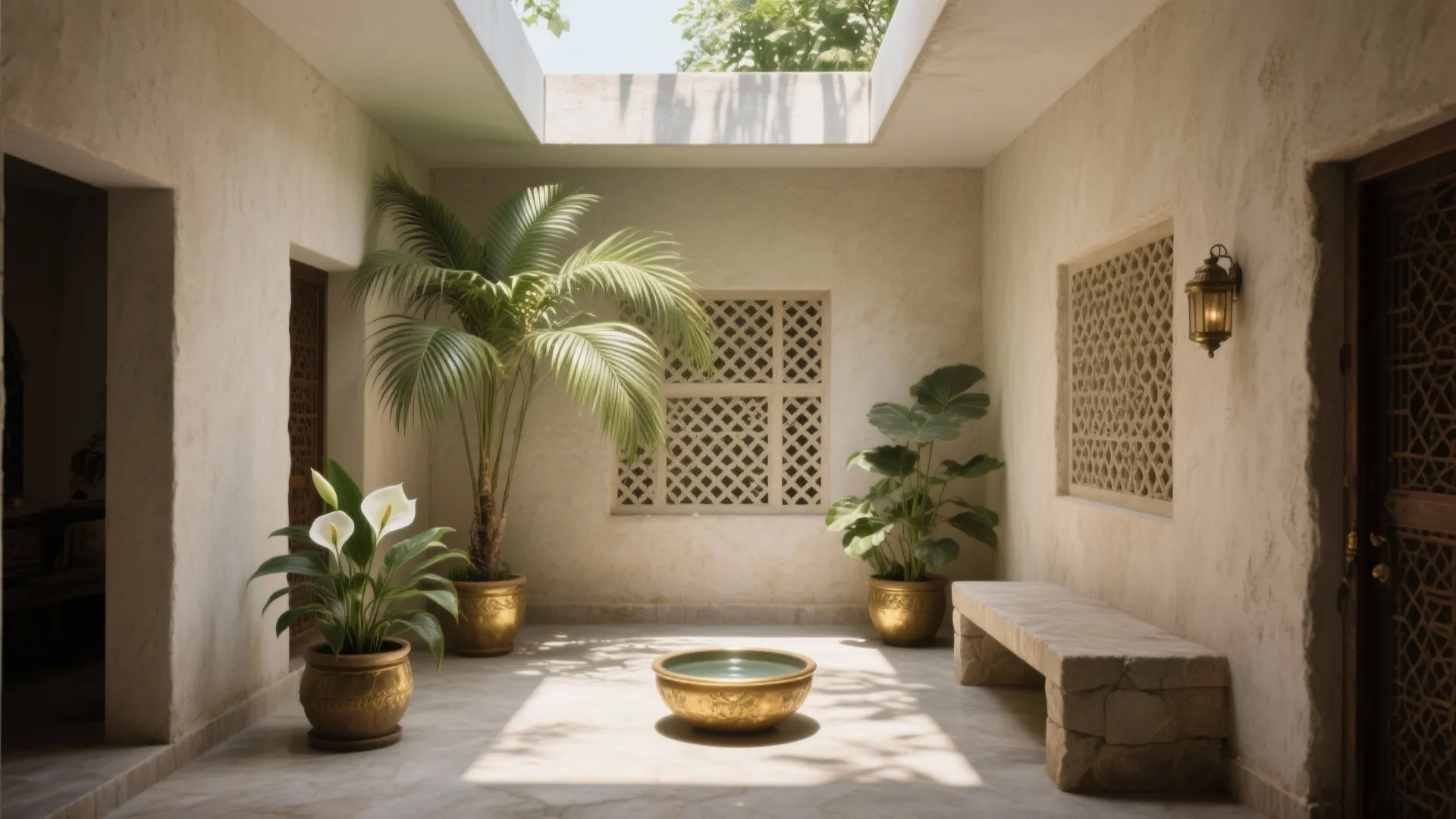 Courtyard and Skylight Ventilation for a Luxe Feel