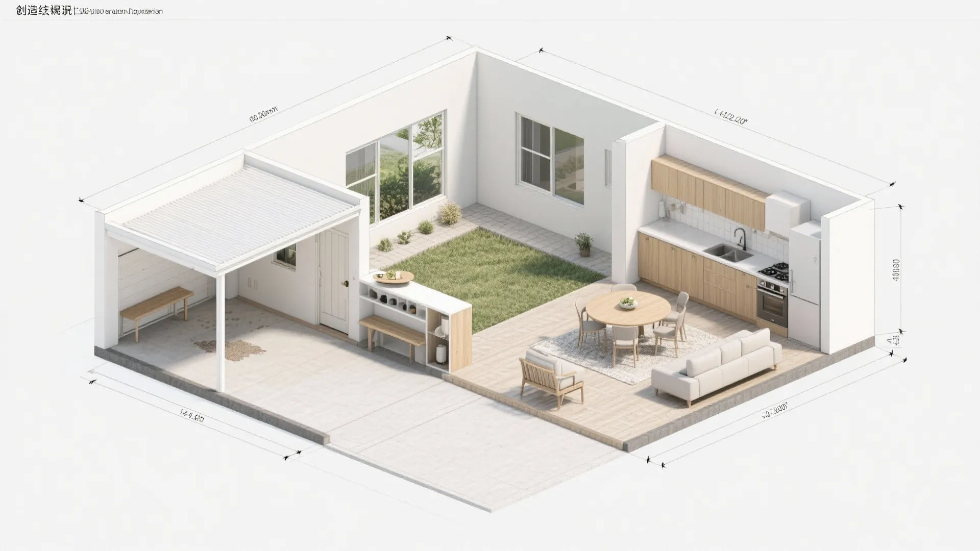 Courtyard Spine with Split Bedrooms