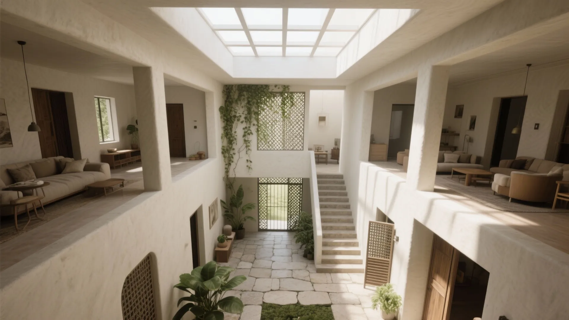 3) Courtyard and Skylight: Breathe, Cool, Connect