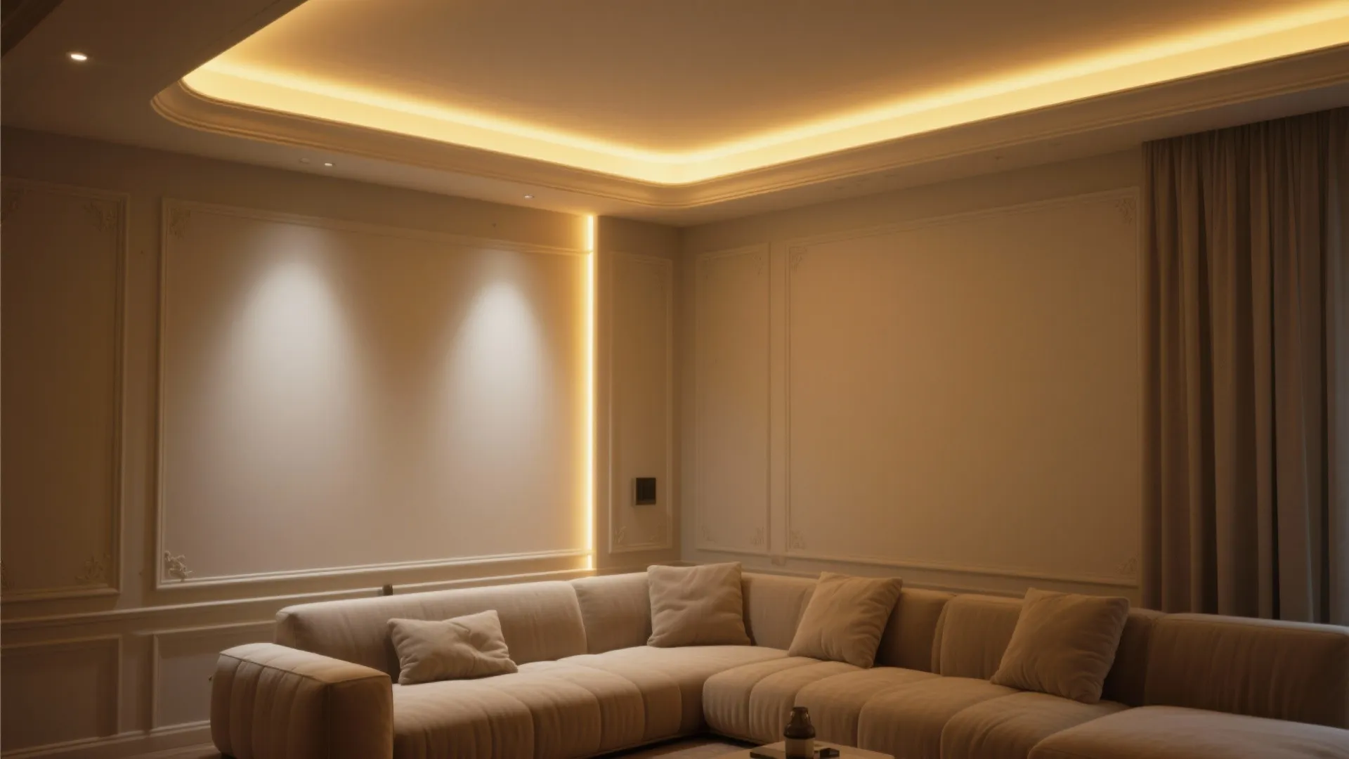 2. Accent cove lighting to add depth