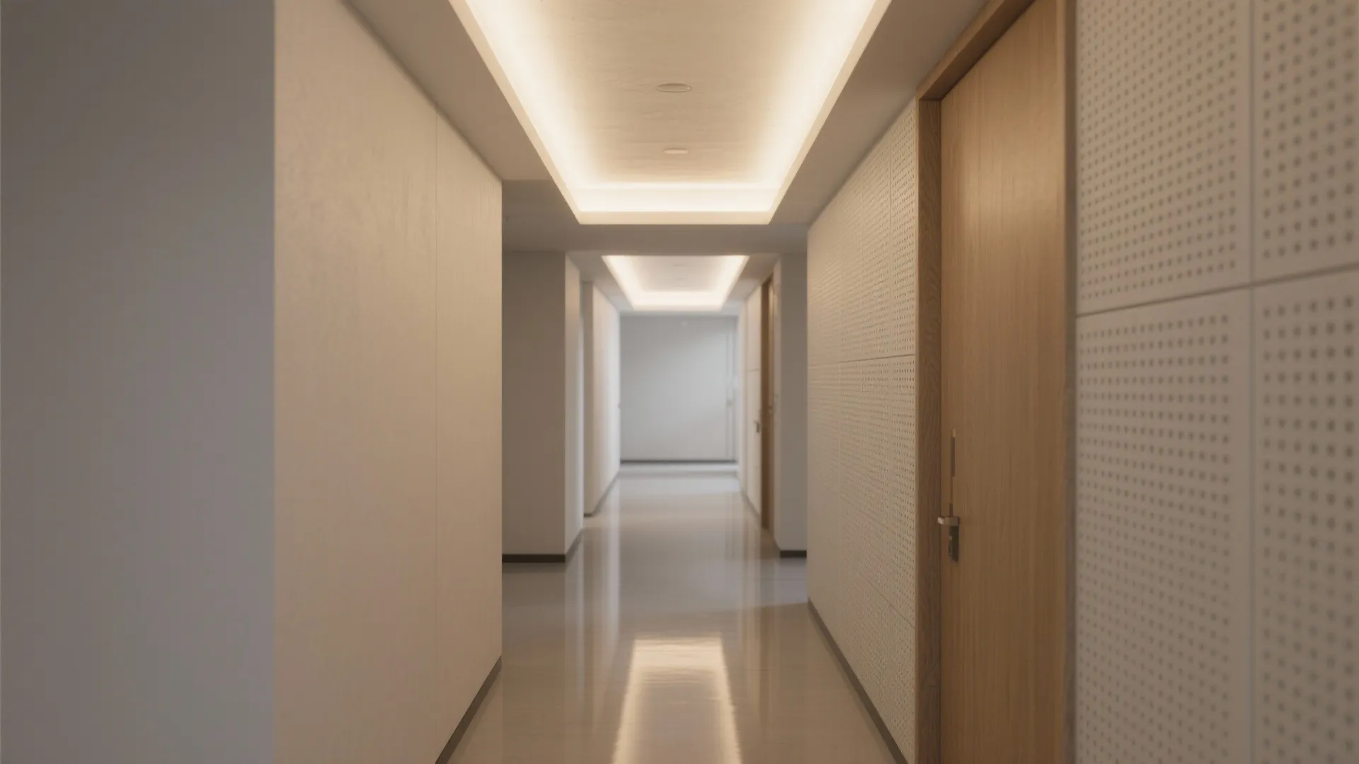 Cove lighting with acoustic calm