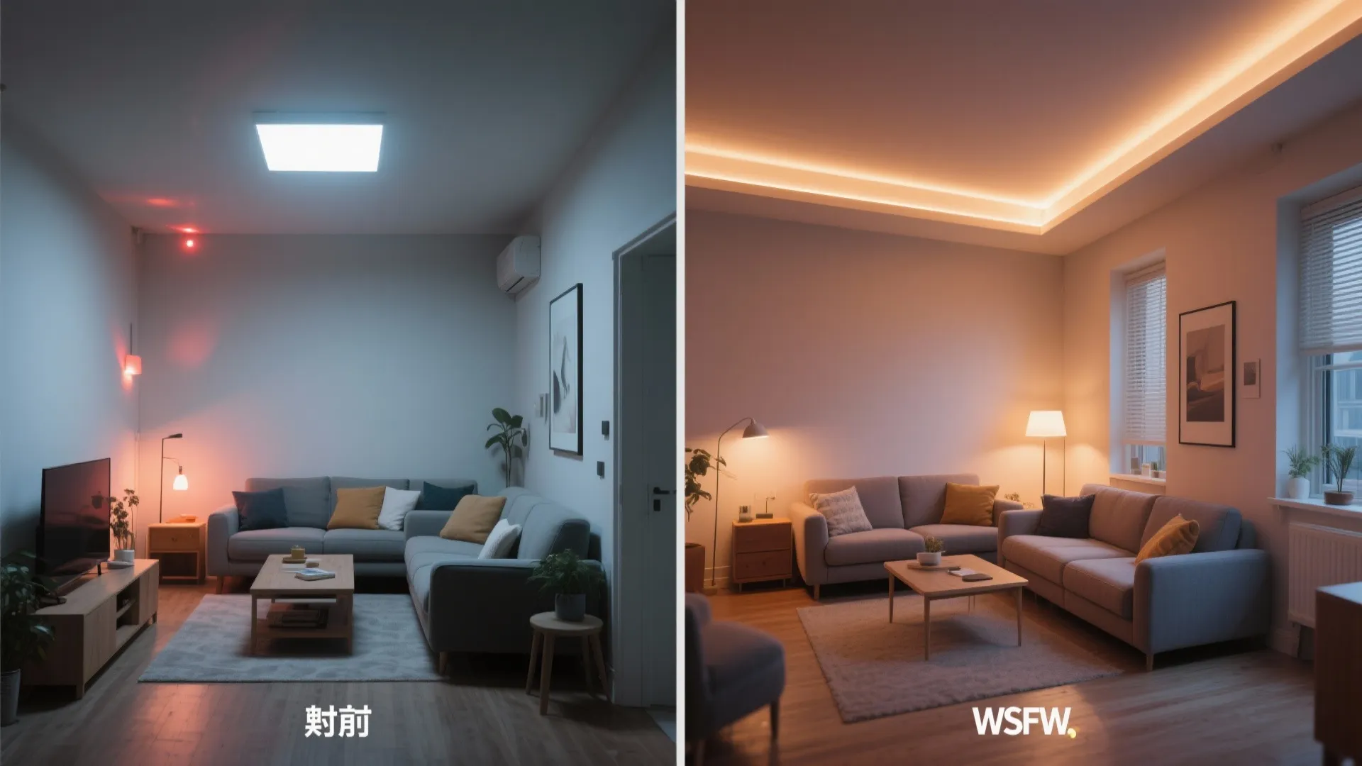 Soft Cove Lighting with Dimmers