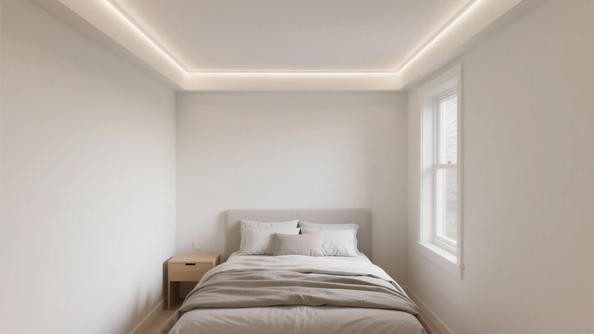 Minimalist POP Cove Ceiling With Hidden Light