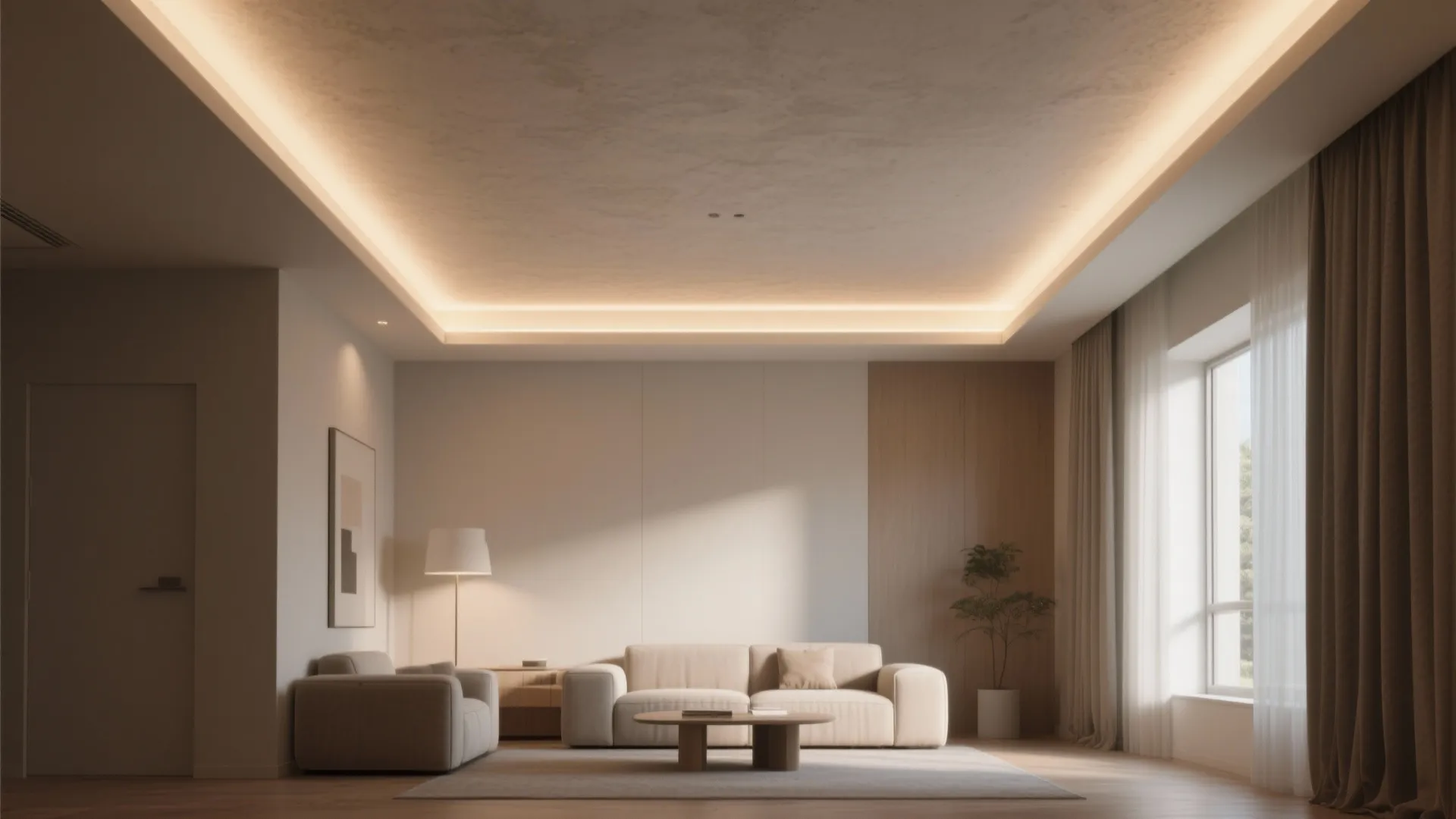 1. Layer soft ceiling glow