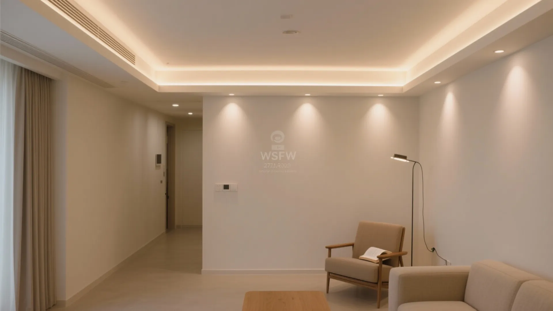 [Section: Inspiration 1] Minimalist POP Cove Ceiling with Layered Lighting