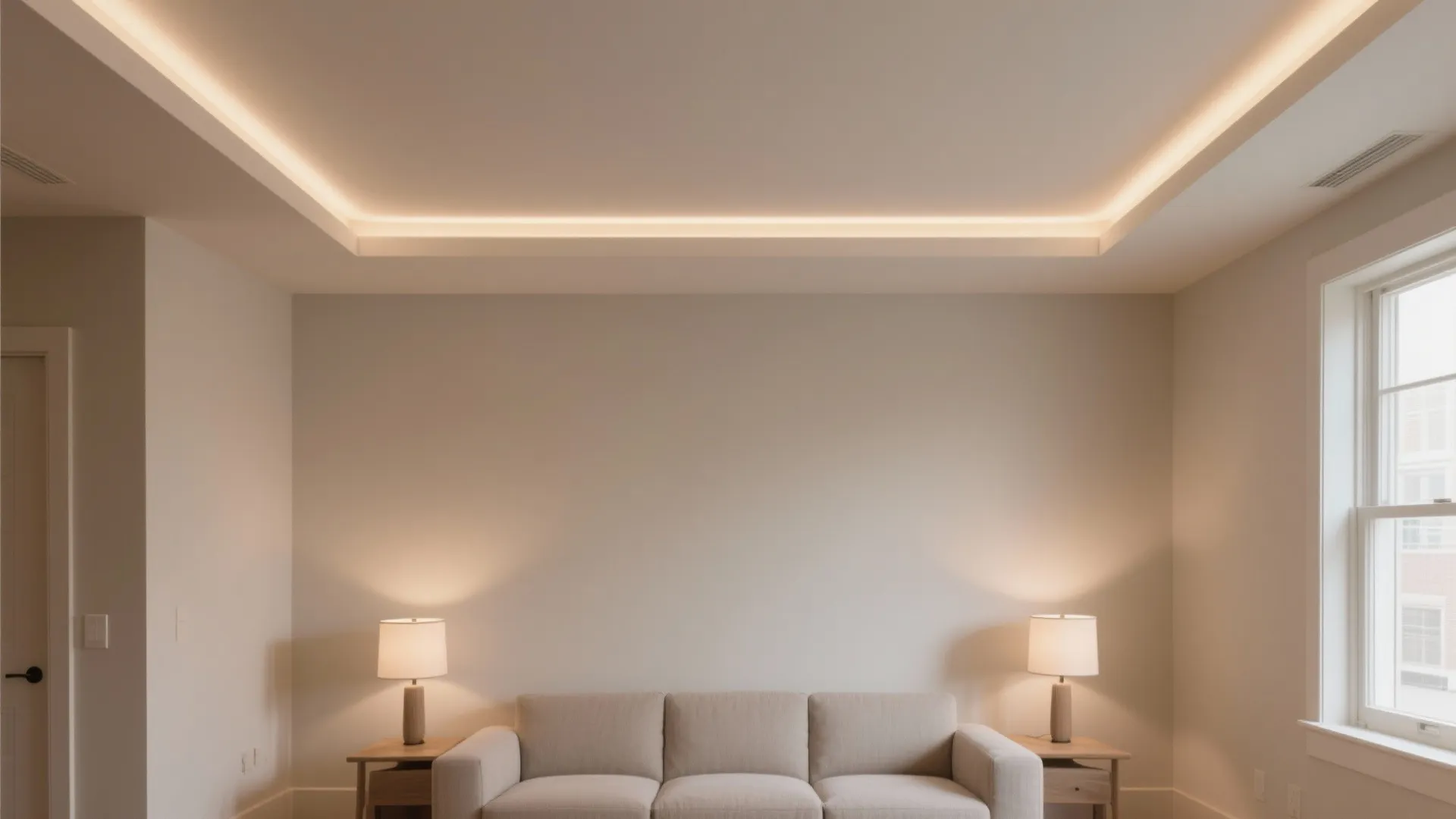 Minimalist Cove Ceiling With Indirect LED Glow