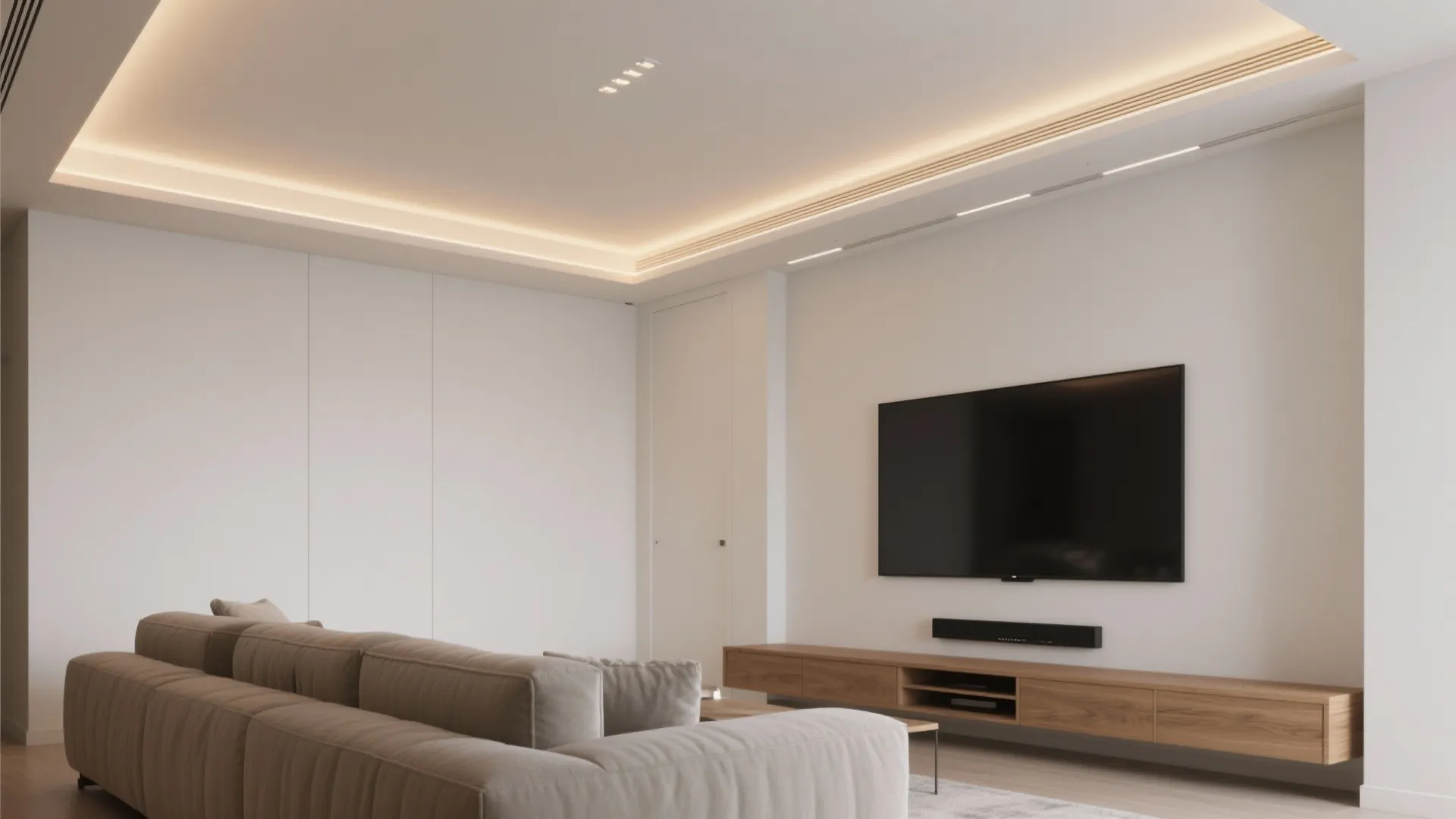 Minimalist Cove Ceiling with Indirect Light