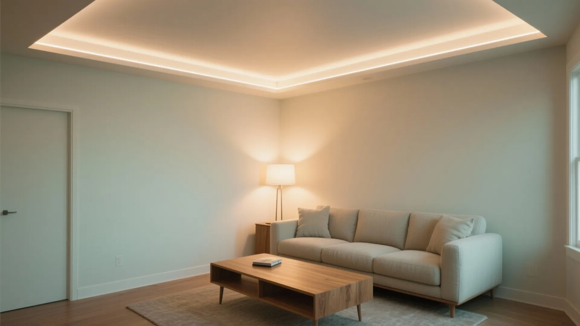 Minimal Cove-Lit Ceiling (Subtle Layers, Big Comfort)
