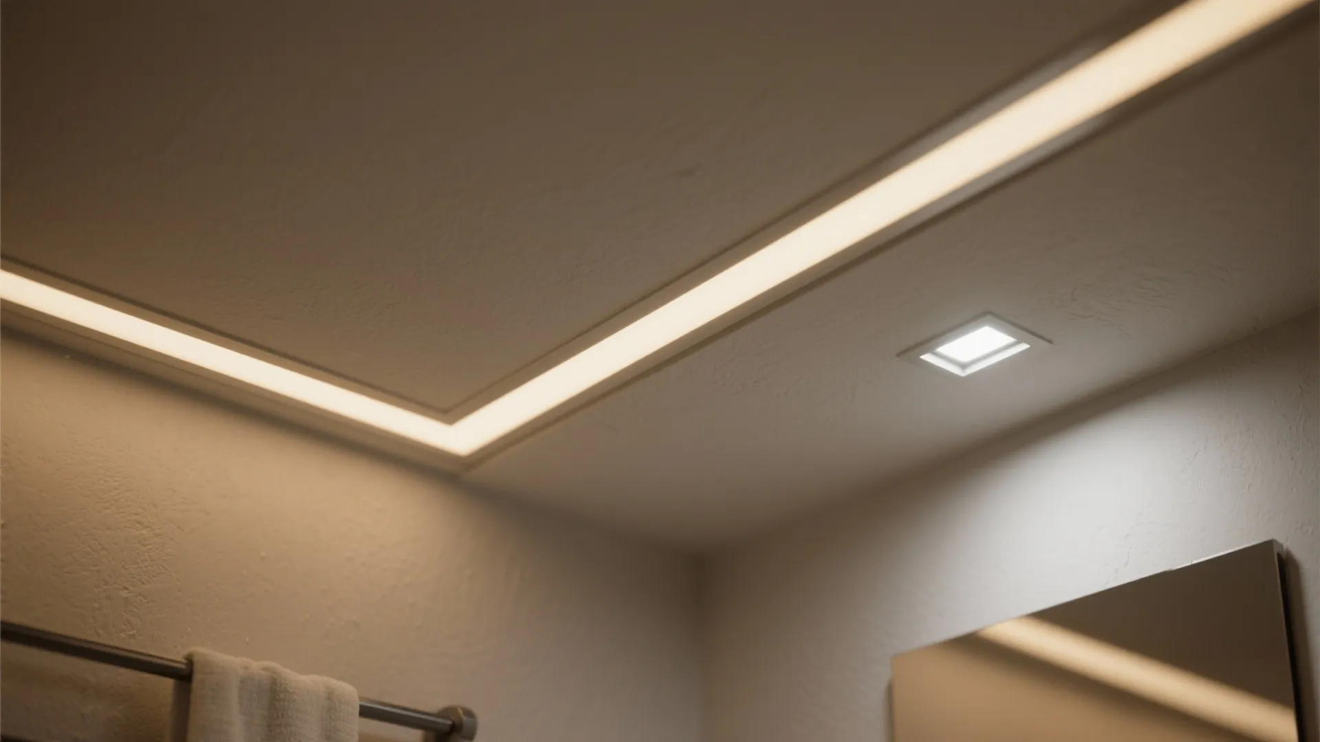 LED cove with slim downlights