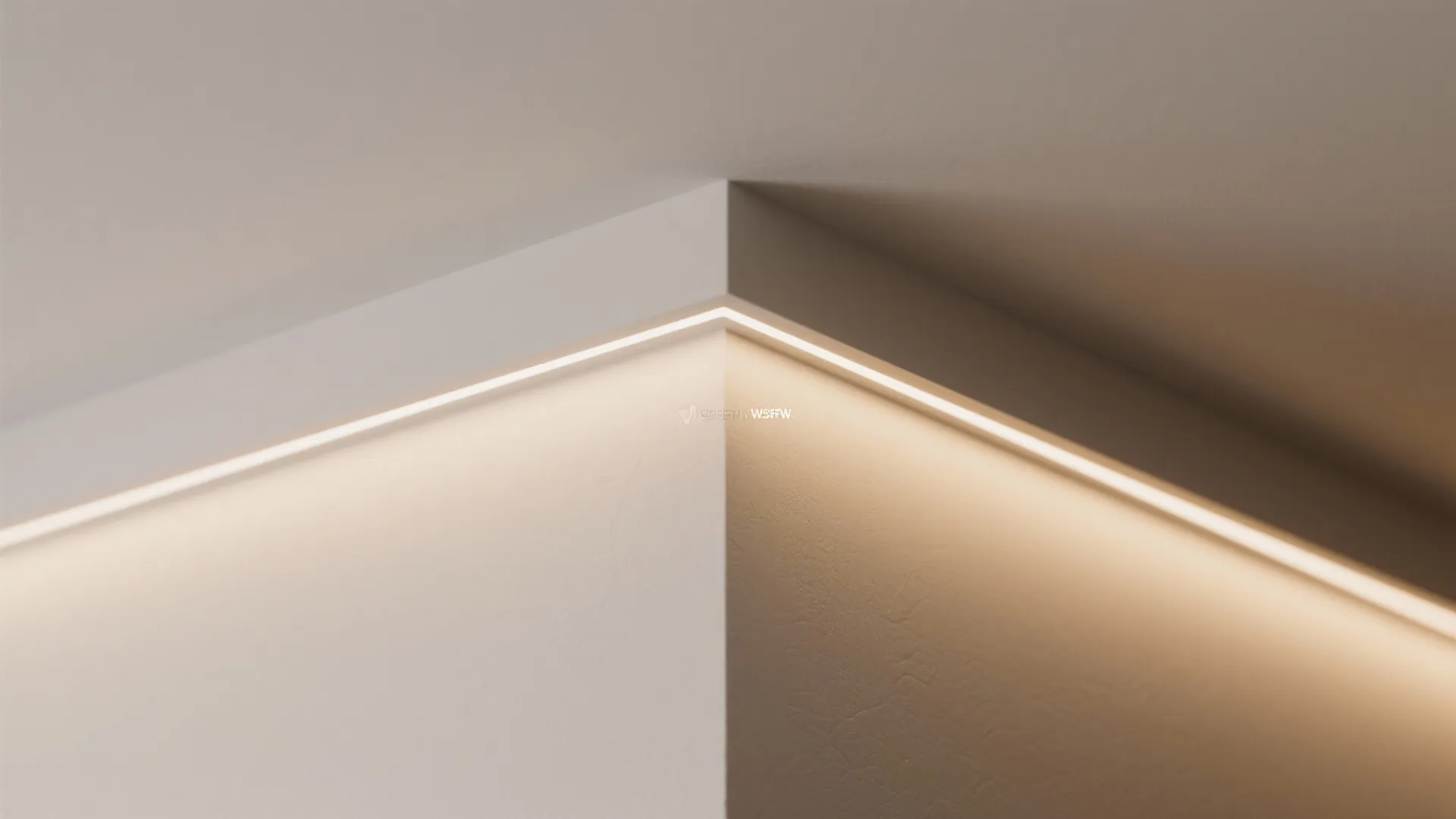 Sleek cove lighting that floats the room