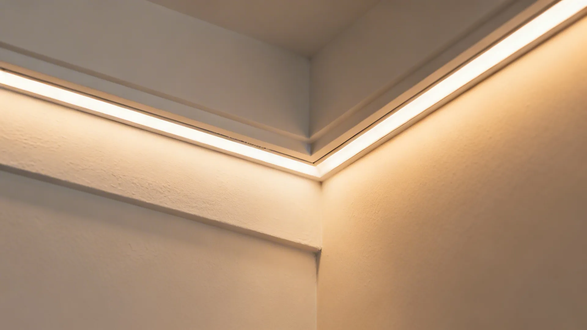 Minimal recessed ceiling with cove lighting