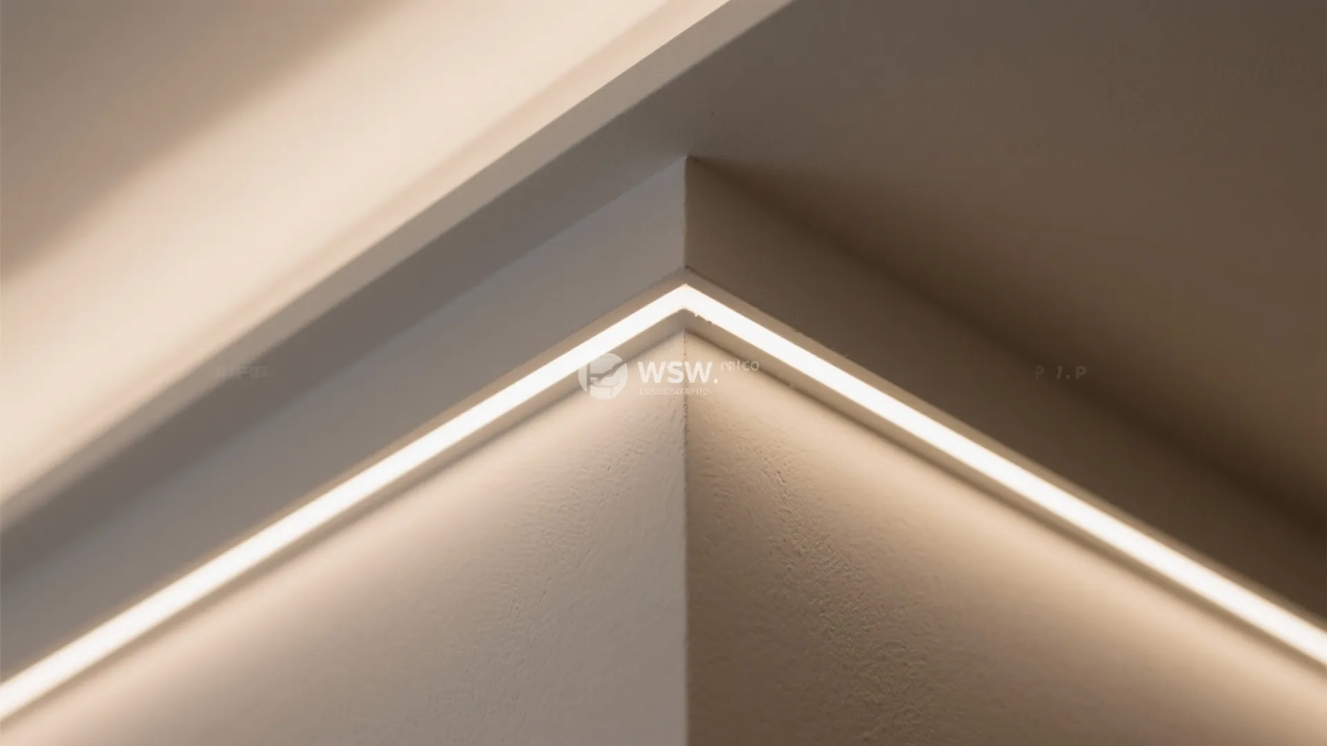 Minimal recessed ceiling with hidden cove lighting