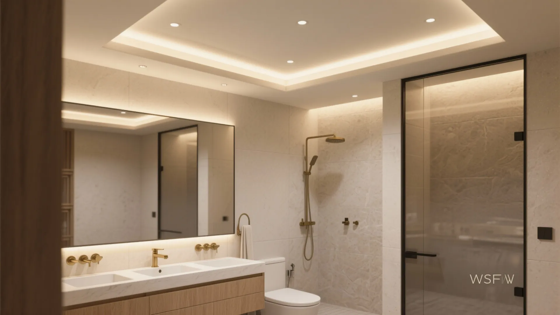 Perimeter cove lighting for a floating ceiling