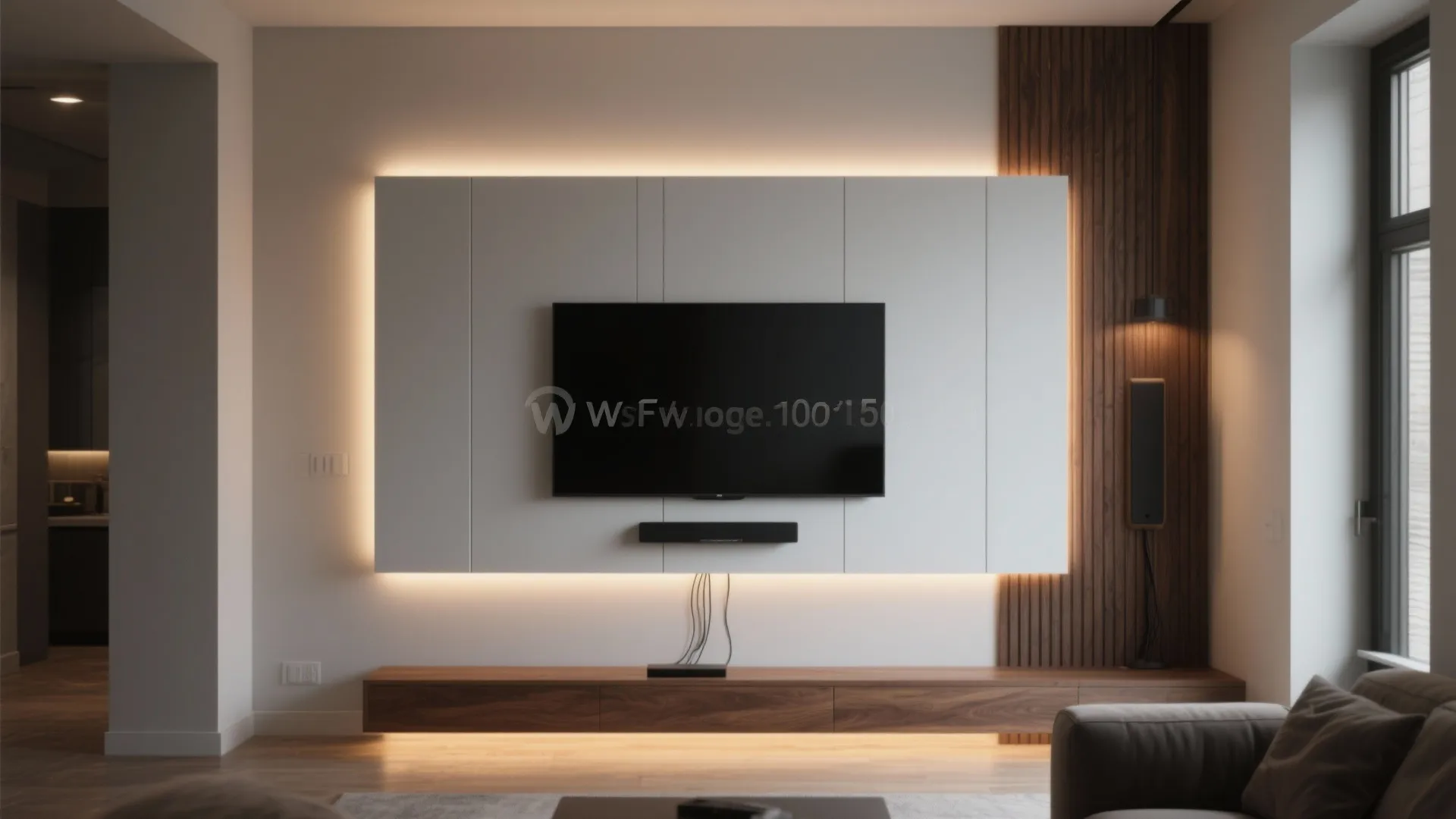 Tip 1: Float a cove frame around the TV wall