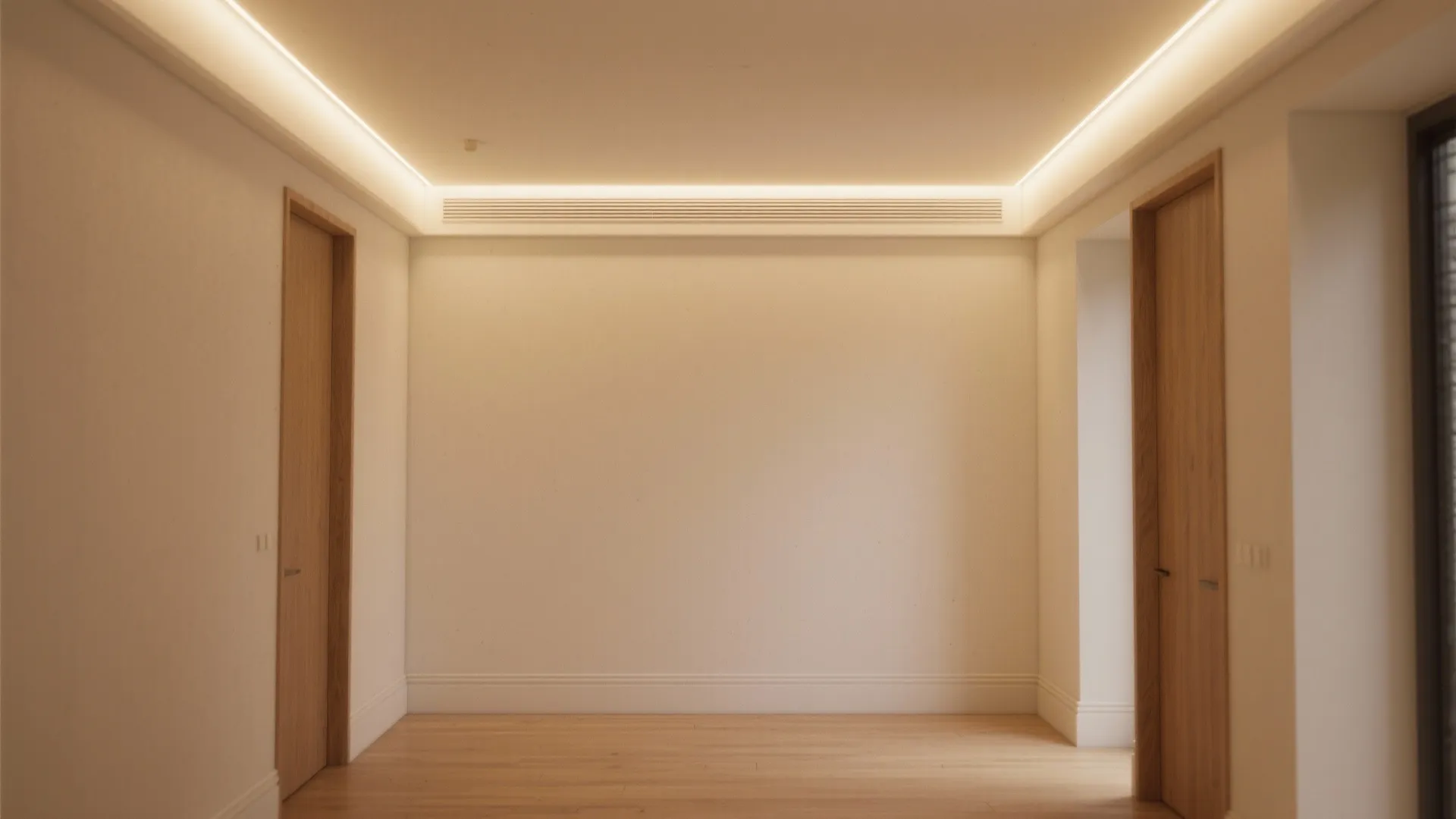 1) Minimal Cove Glow That Frames the Room