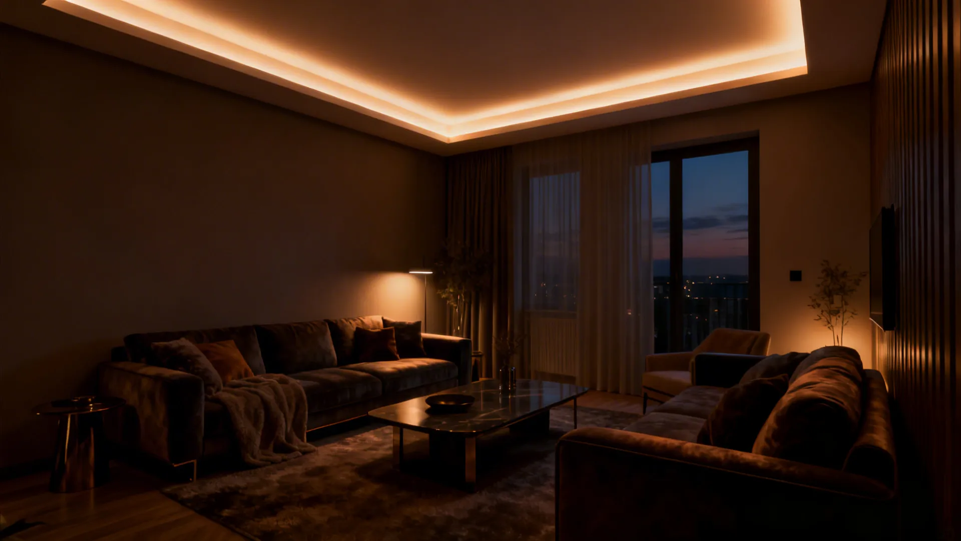 5. Cove and Indirect LED Lighting for Ambience