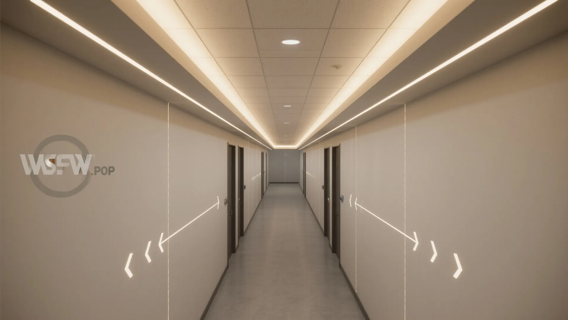 Minimal recessed POP ceiling with cove lighting