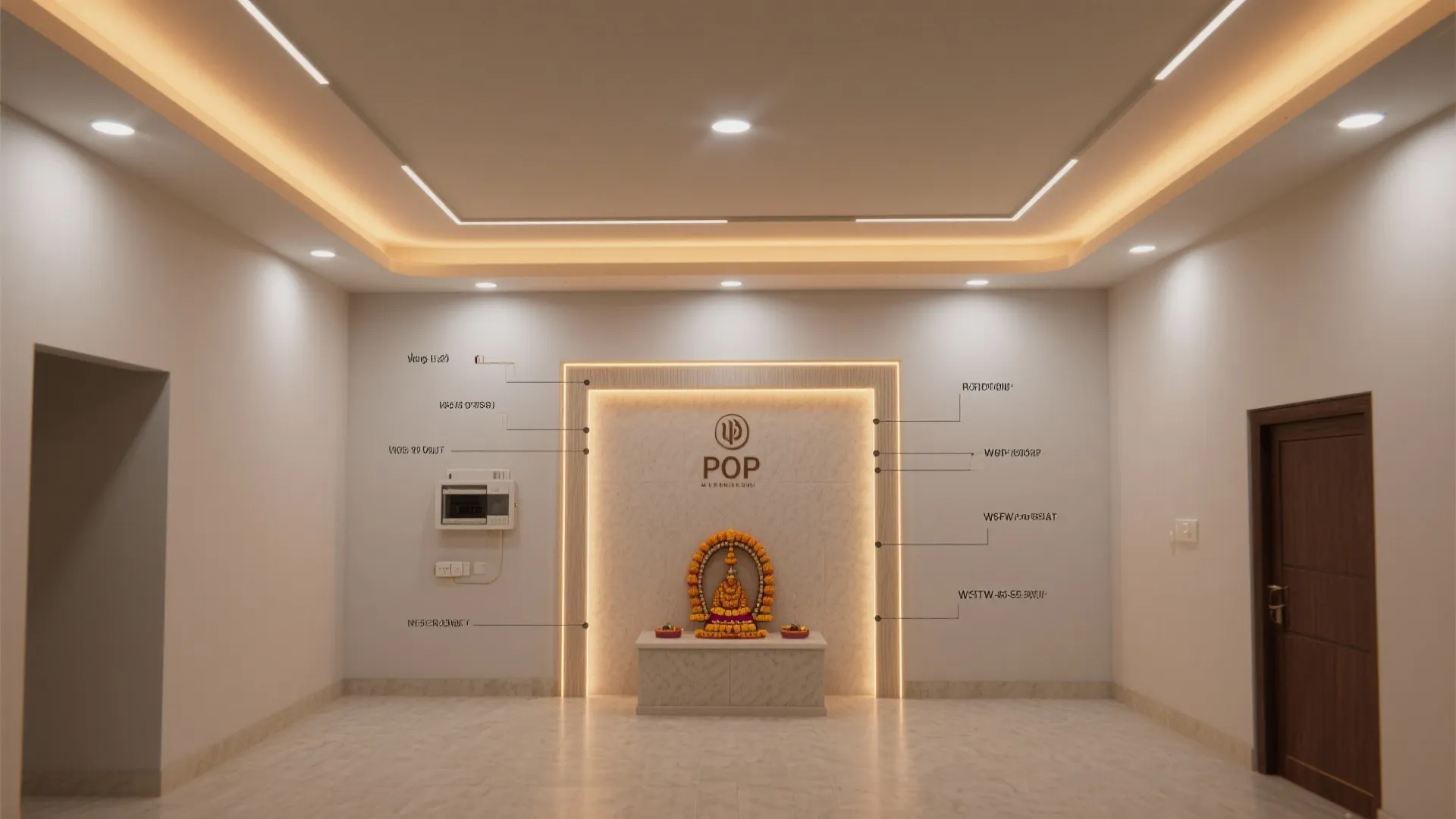 Layered POP Ceiling with Cove Lighting