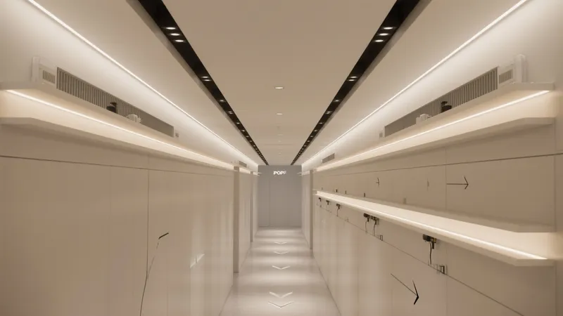 Modern Commercial Corridor Design with LED Lighting