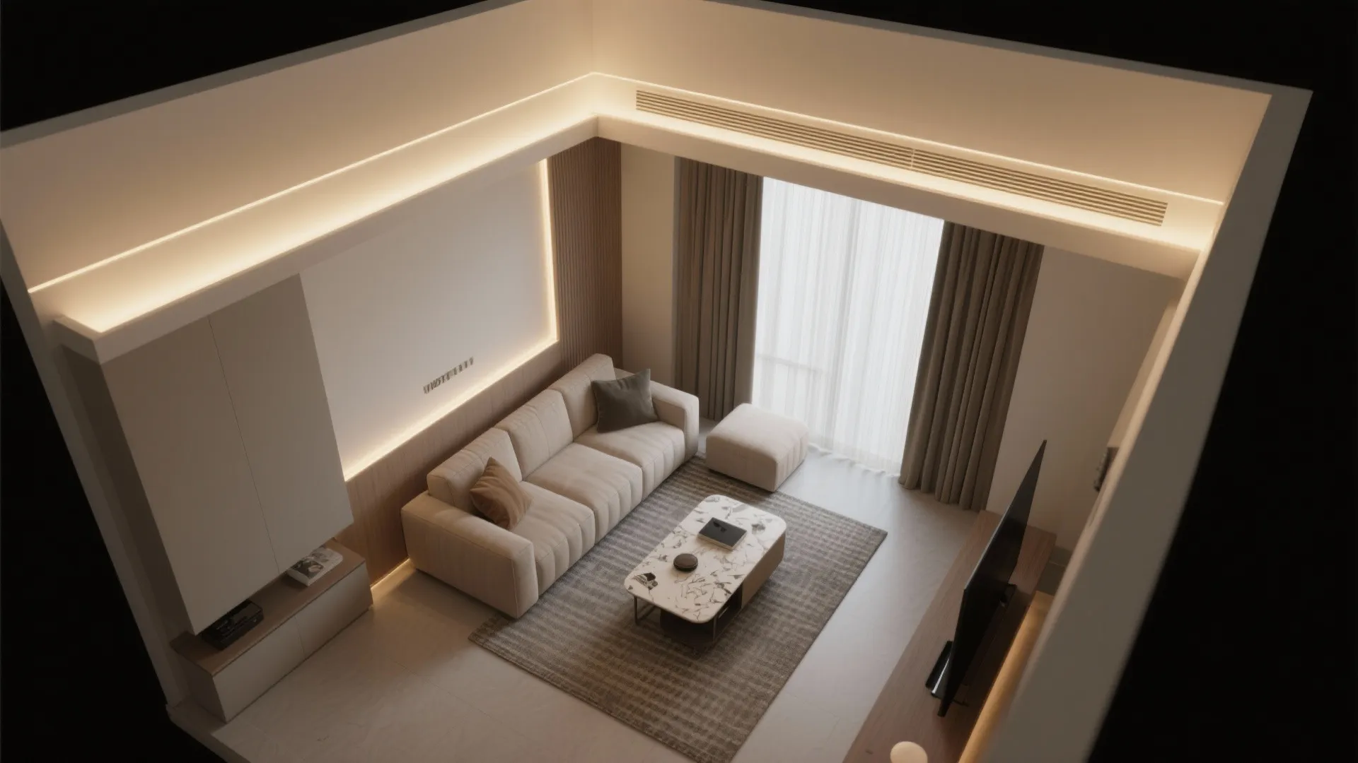 Layered Cove Lighting with Clean Lines